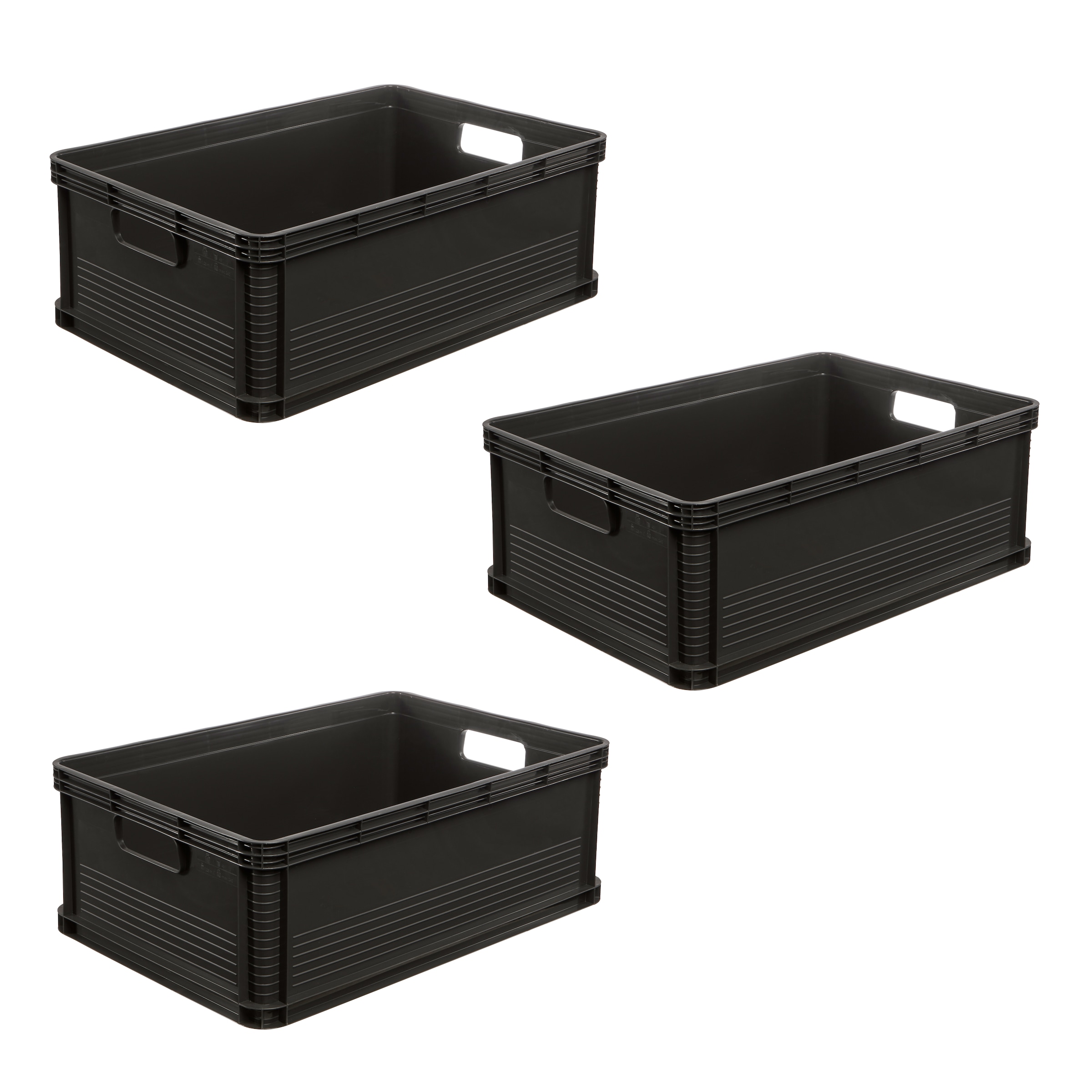 keeeper Transportbehälter »Transportbox robert, 3er Set, 45 L, 60 x 40 x 22 cm« 40 cm breit 22 cm hoch 60 cm lang Set, 3 Stk. tlg. säure- und laugenbeständig, 60 kg Tragkraft