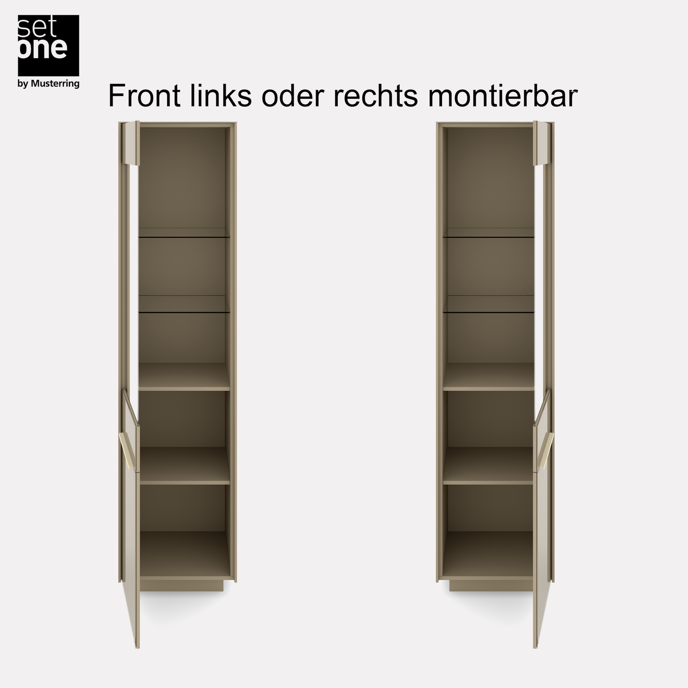 set one by Musterring Standvitrine »Reno« 1 Stk. tlg. Mit Sockel in diversen Farben, 193 cm Höhe & Farbauswahl