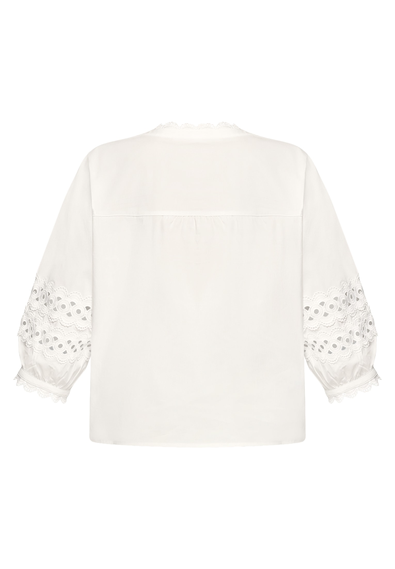 Betty&Co Klassische Bluse »Casual-Bluse mit Spitzeneinsatz«