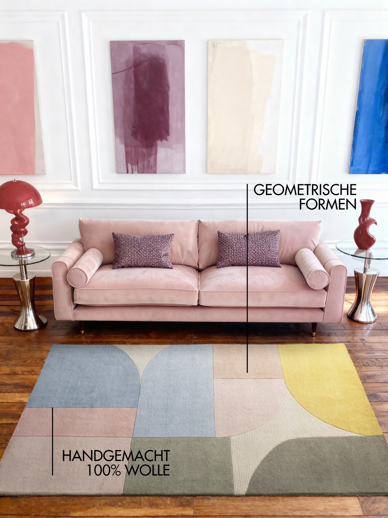 Ted Baker Wollteppich »Piccadilly« rechteckig 17 mm Höhe Wolle, Naturteppich, Handgemacht, Wohnzimmer, Schlafzimmer, bunt