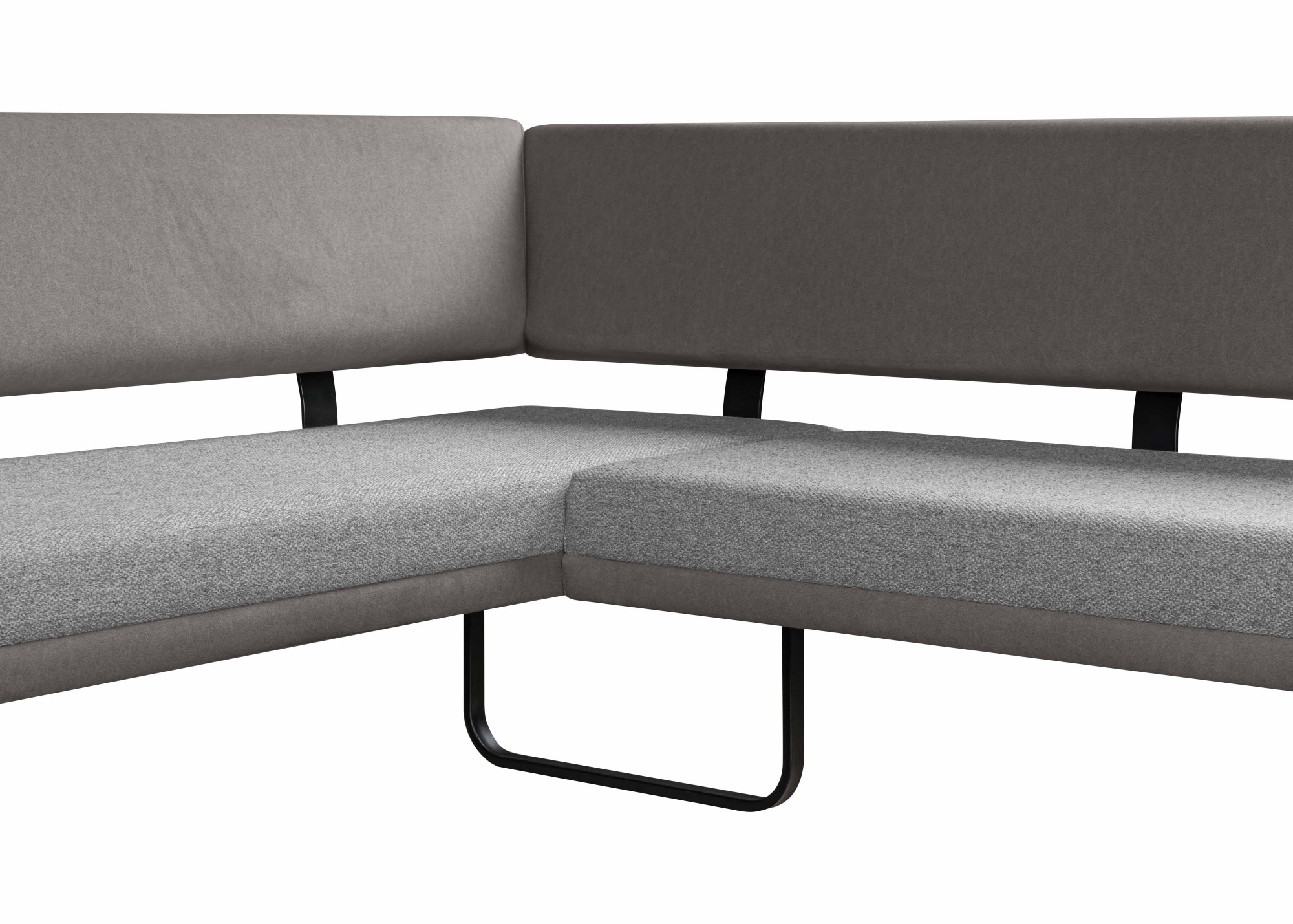 OTTO home Eckbankgruppe »Gabi Essecke, Sitzgruppe, Eckbankgruppe, Küchenbankgruppe« Set, 4tlg, 4 tlg. tlg. Gestell aus matt-schwarzem Flachmetall, stabil, 2-Stoff-Design