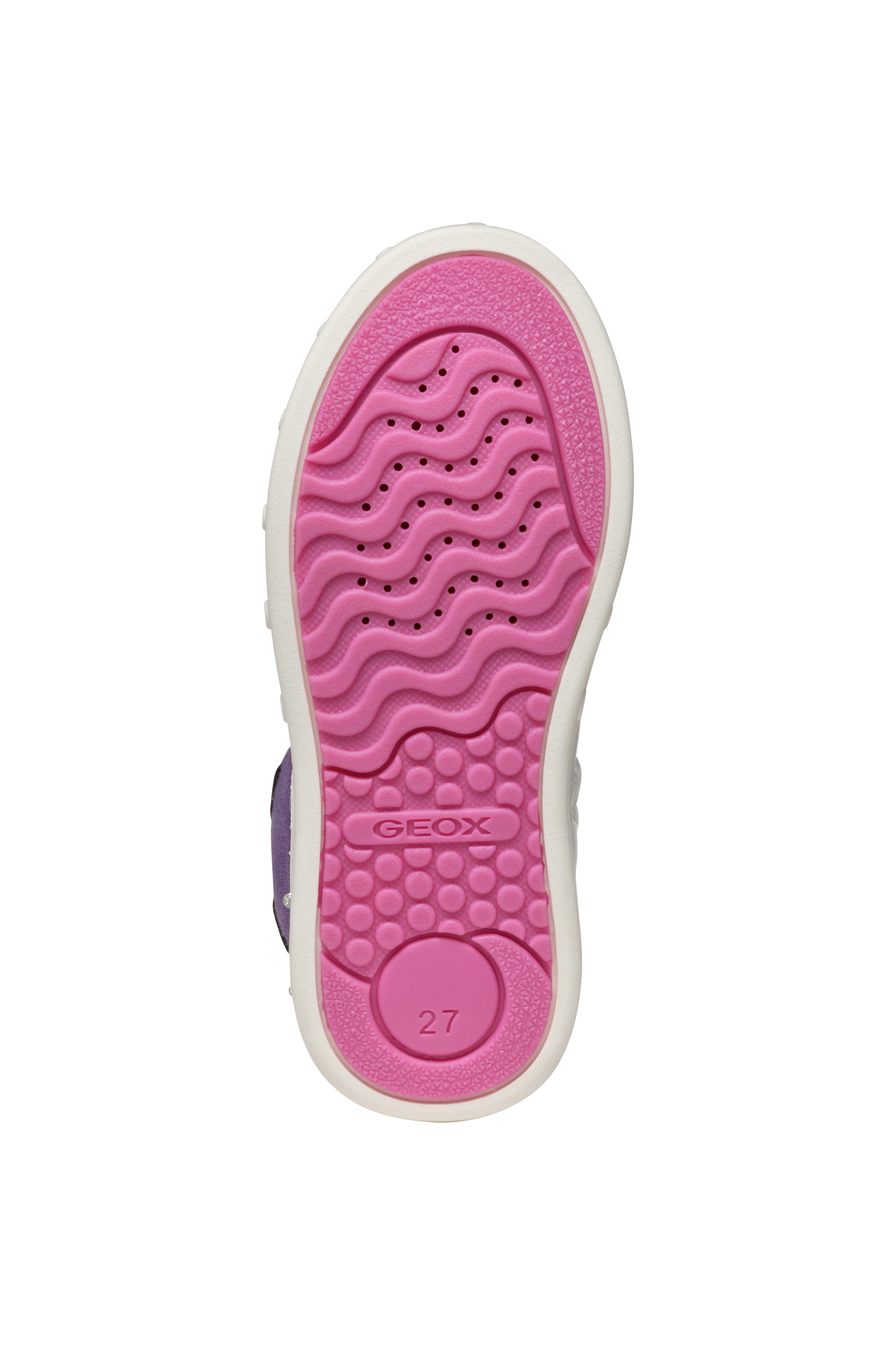 Geox Sneaker »J SKYLIN GIRL Blinkschuh«  Schnürboots, Blinkschuh mit Glitzer und Blinkfunktion