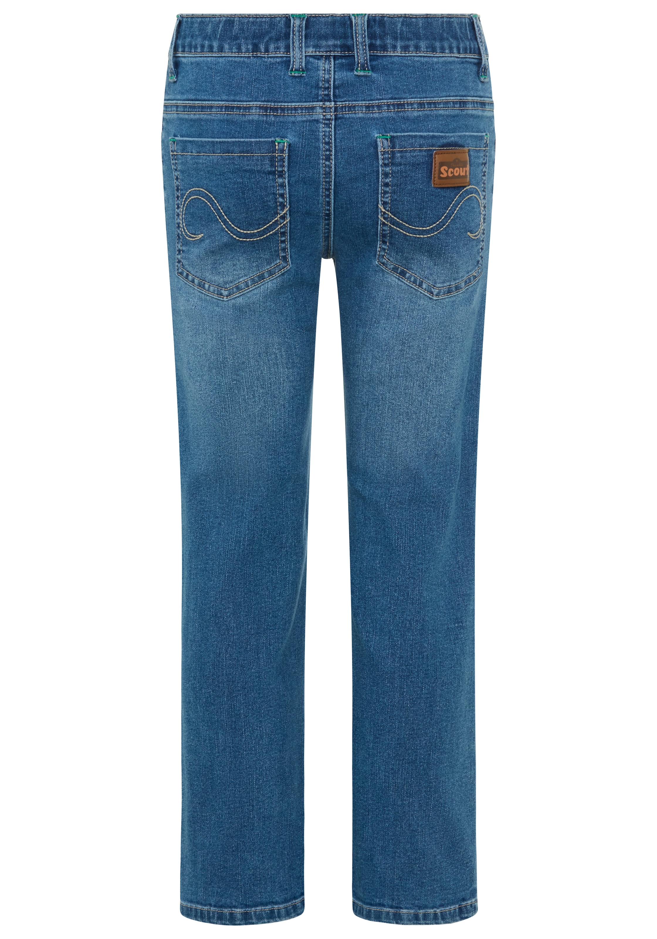 Scout Straight-Jeans »Gerade Schlupf-Stretchjeans - NEU von SCOUT« für Jungen, straight fit, mit mehreren Taschen inklusive Coinpocket