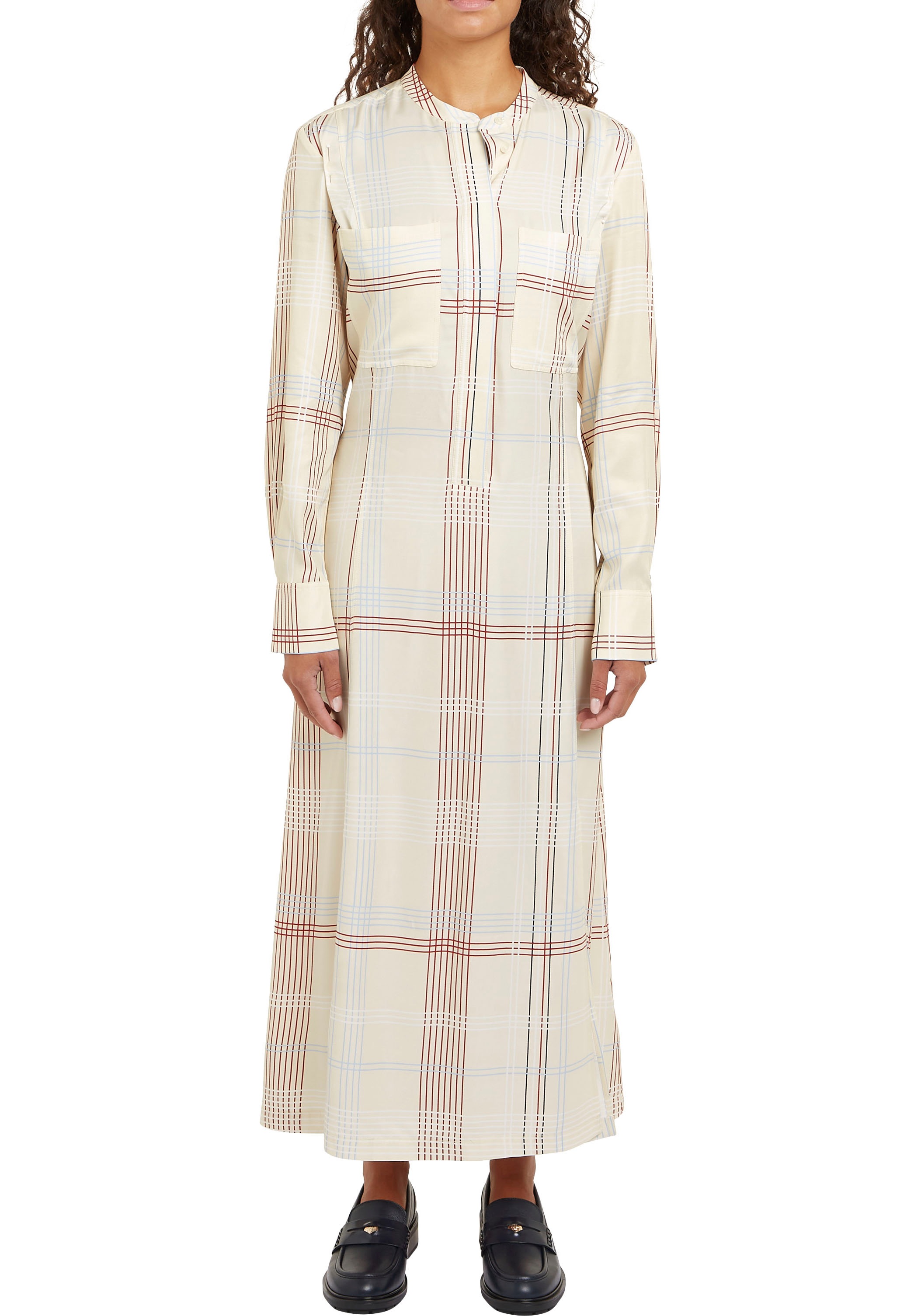 Tommy Hilfiger Blusenkleid »RWB CHECK FLUID MIDI DRESS«, (Global Serie TH WOMEN), im Karodessin