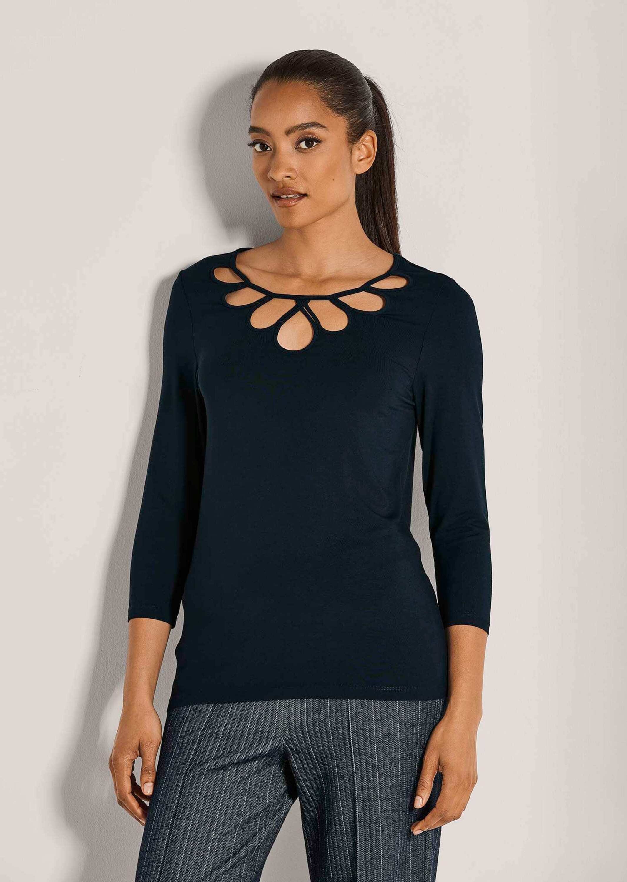 MADELEINE 3/4-Arm-Shirt »Blusenshirt Elegantes Oberteil mit Cut-Outs« Cut outs