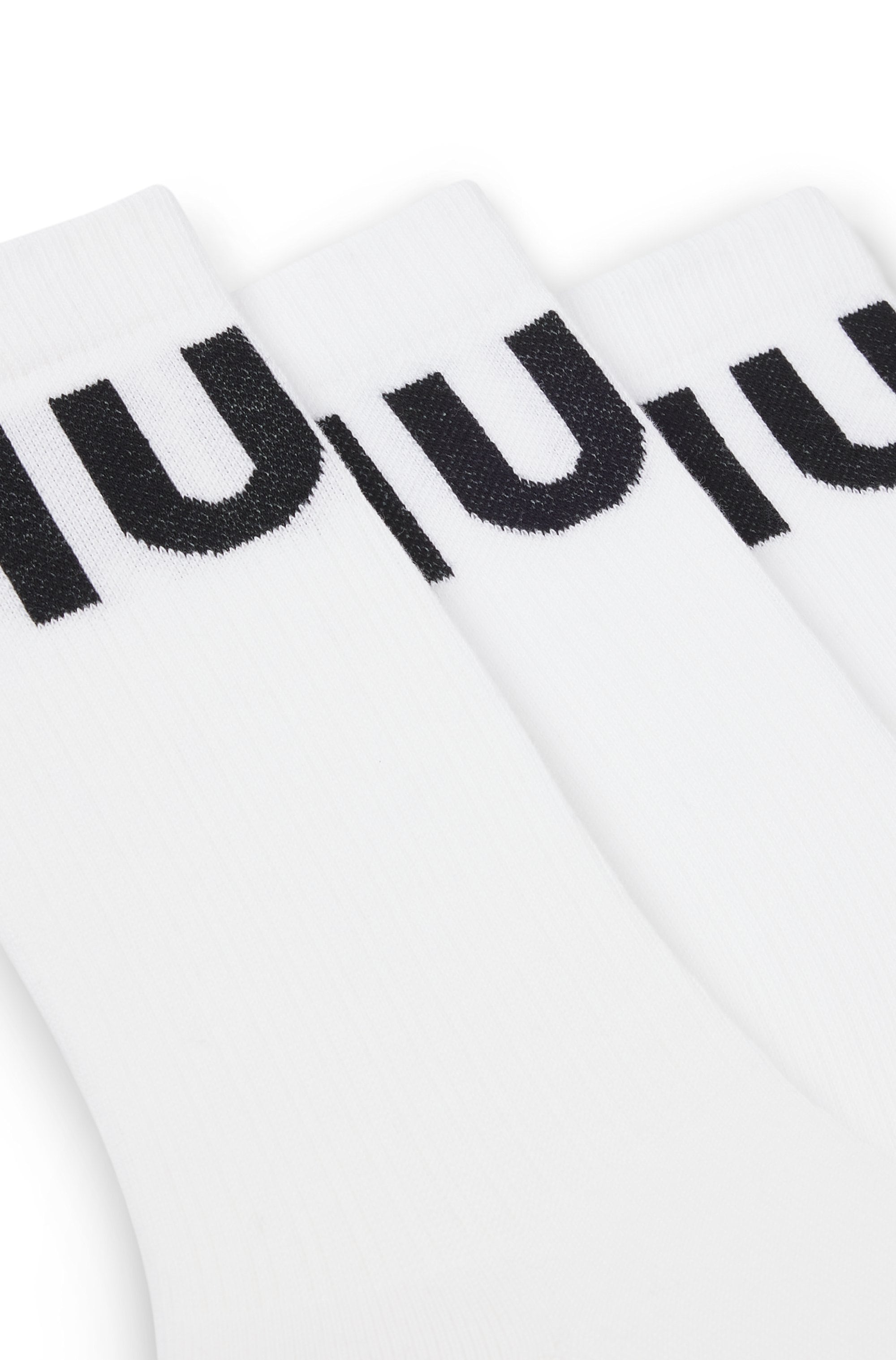 HUGO Underwear Freizeitsocken »3P QS ICONIC CC 1«, (Packung, 3 Paar, 3er), mit HUGO Logostickerei in Kontrastfarbe