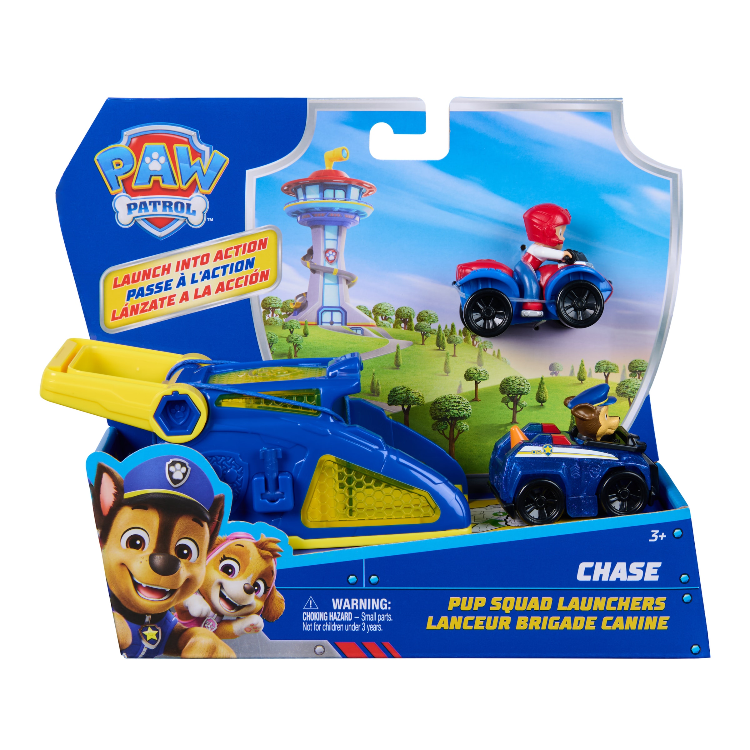 Spin Master Spielzeug-Auto »PAW Patrol – Pup Squad Launcher mit Chase und Ryder Fahrzeugen«