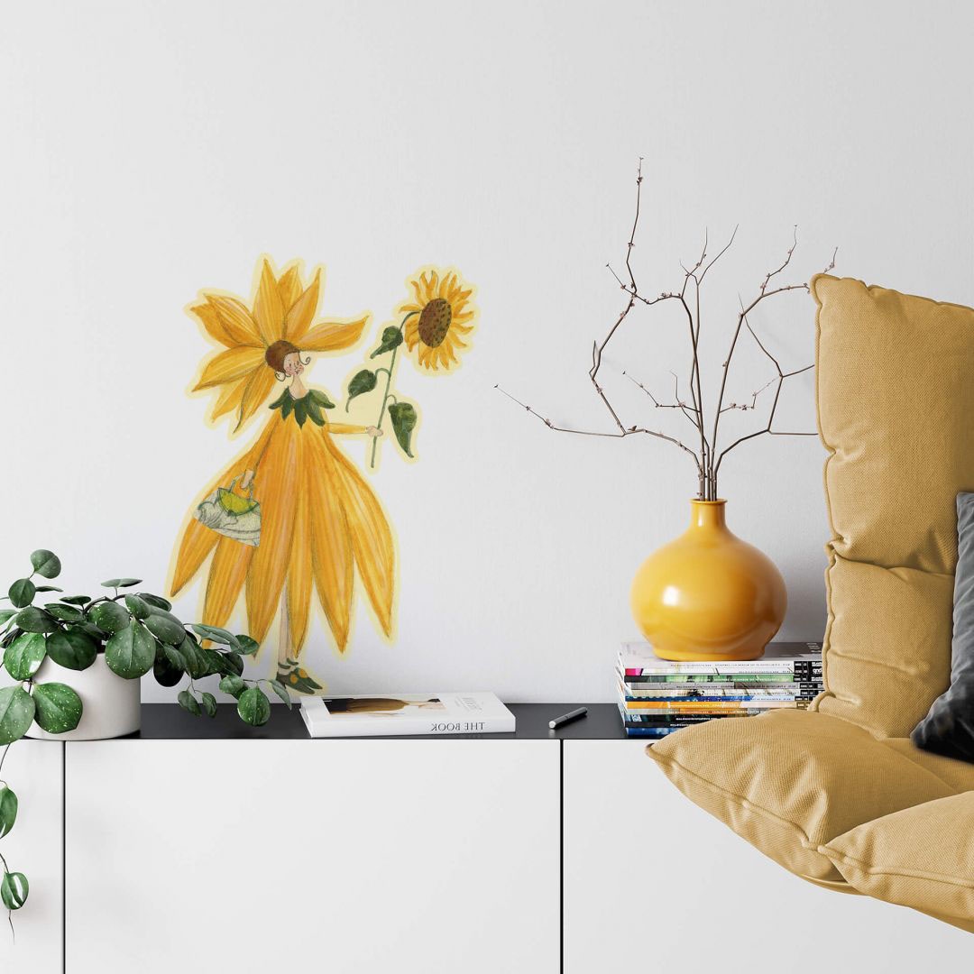Wall-Art Wandtattoo »Gelbe Sonnenblumen Fee Mädchen«, (1 St.) kaufen bei  OTTO | Wandtattoos