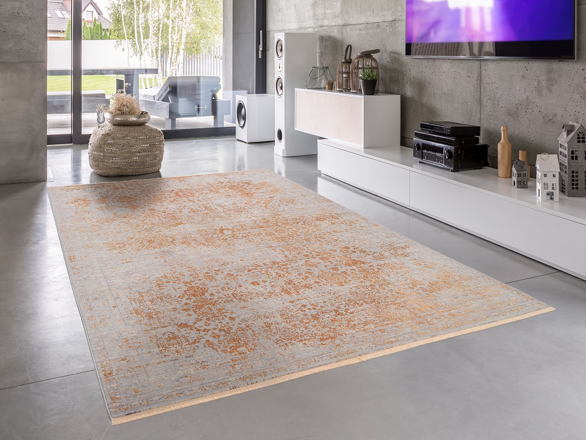 OCI DIE TEPPICHMARKE Teppich »FARBEN GRANDE«, rechteckig, Klassisches Muster, eingefasst, in 3-D-Optik