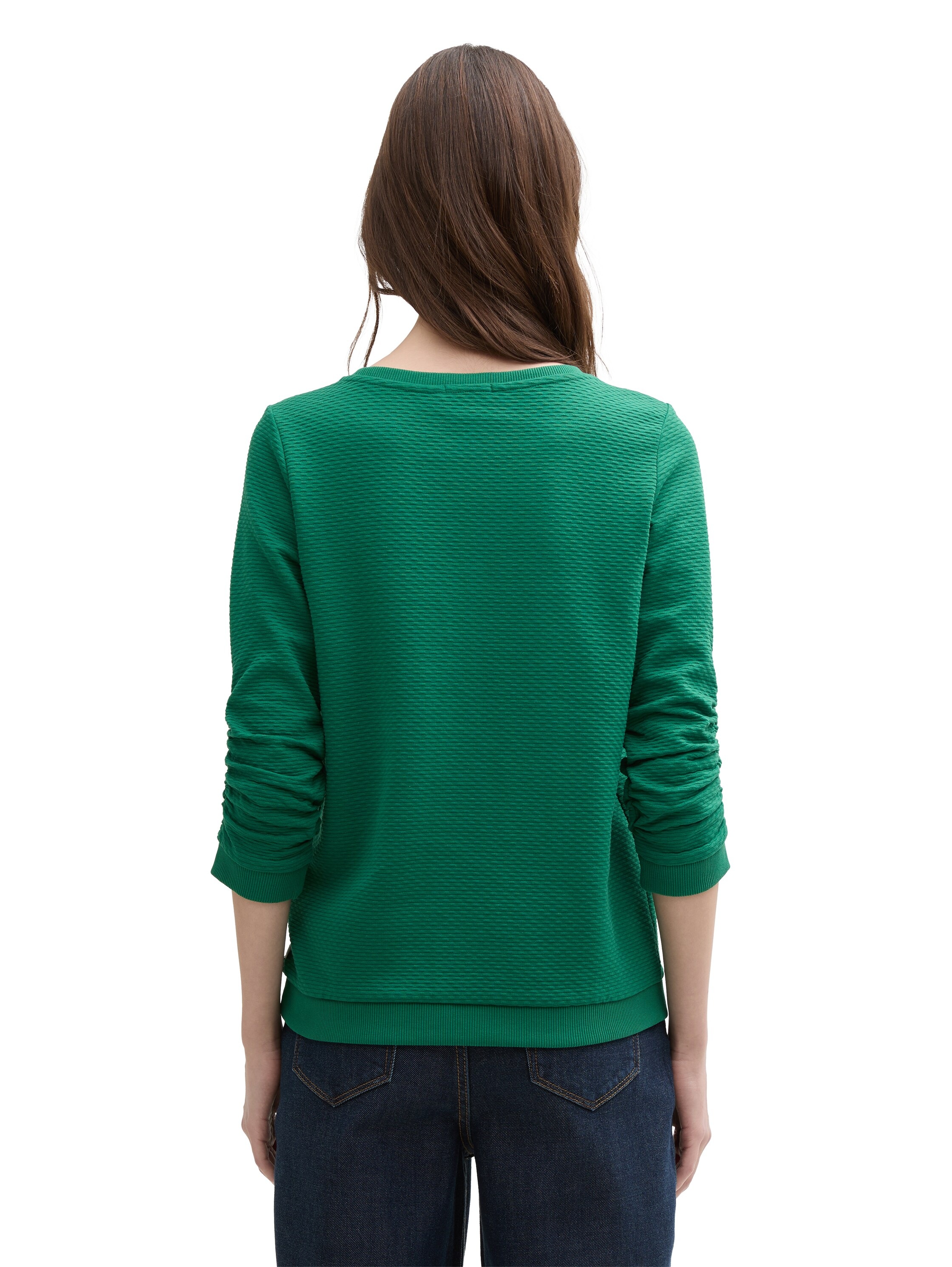 TOM TAILOR Denim Sweatshirt, mit besonderer Materialoberfläche