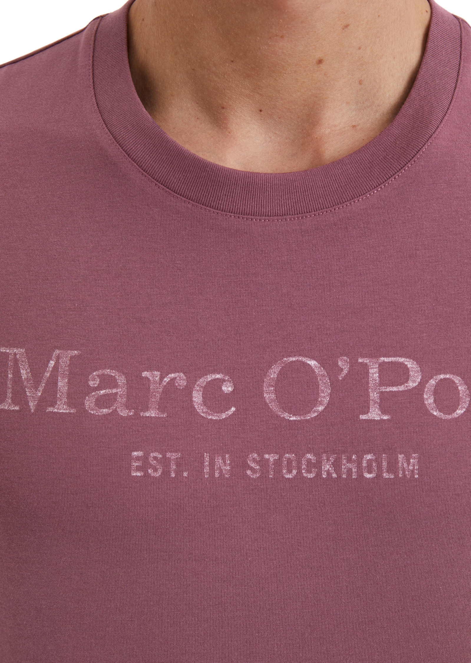 Marc O'Polo T-Shirt, mit tonigem Label-Print vorne