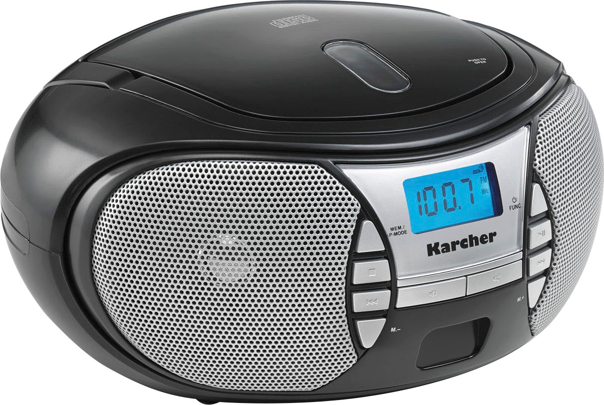 Karcher Boombox »RR 5025« ( FM-Tuner | UKW mit RDS 2,2 W) CD Radio, UKW Radio, Batterie/Netzbetrieb, Kopfhöreranschluss