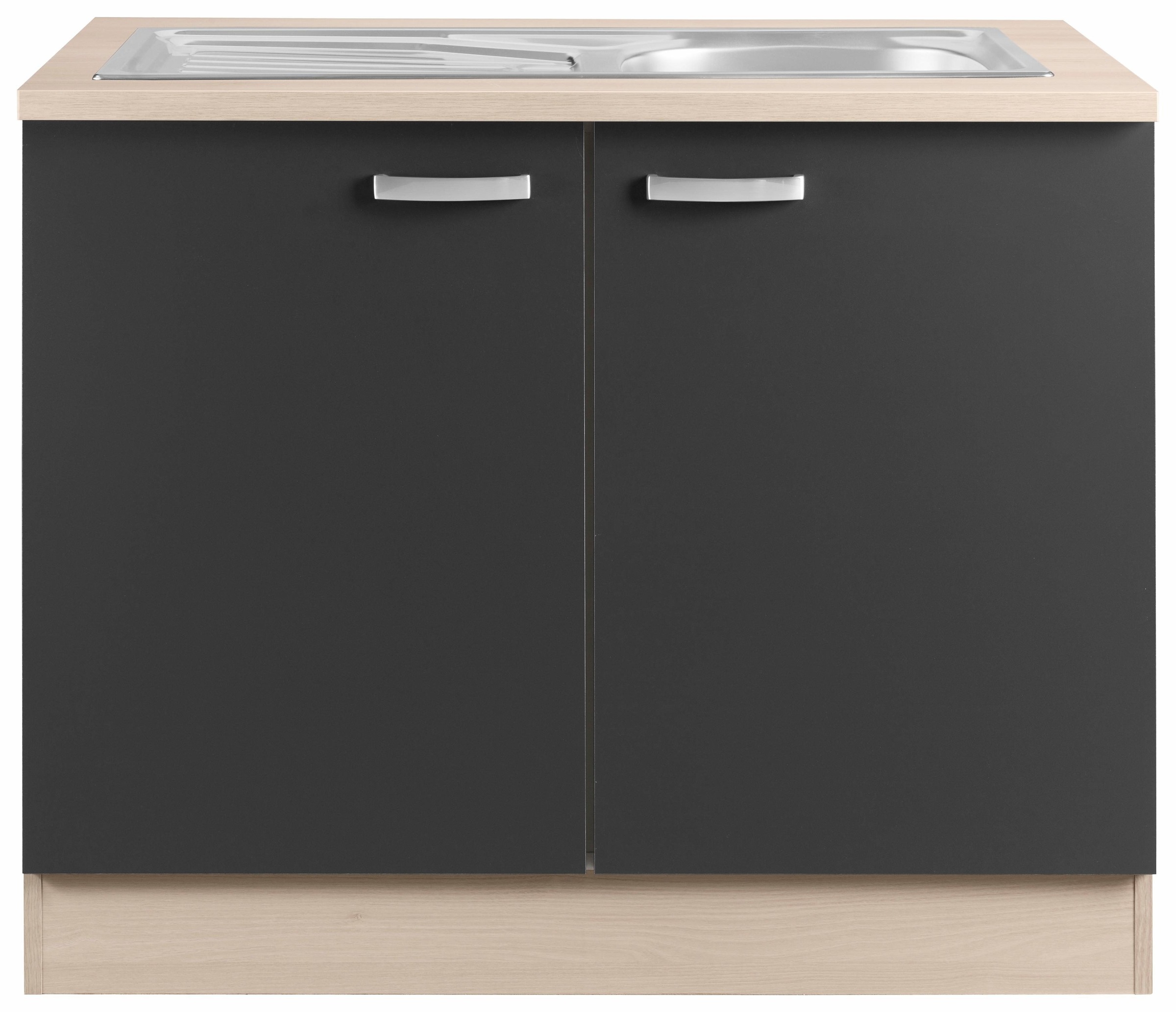OPTIFIT Spülenschrank »Faro« , mit Metallgriffen, Breite 100 cm