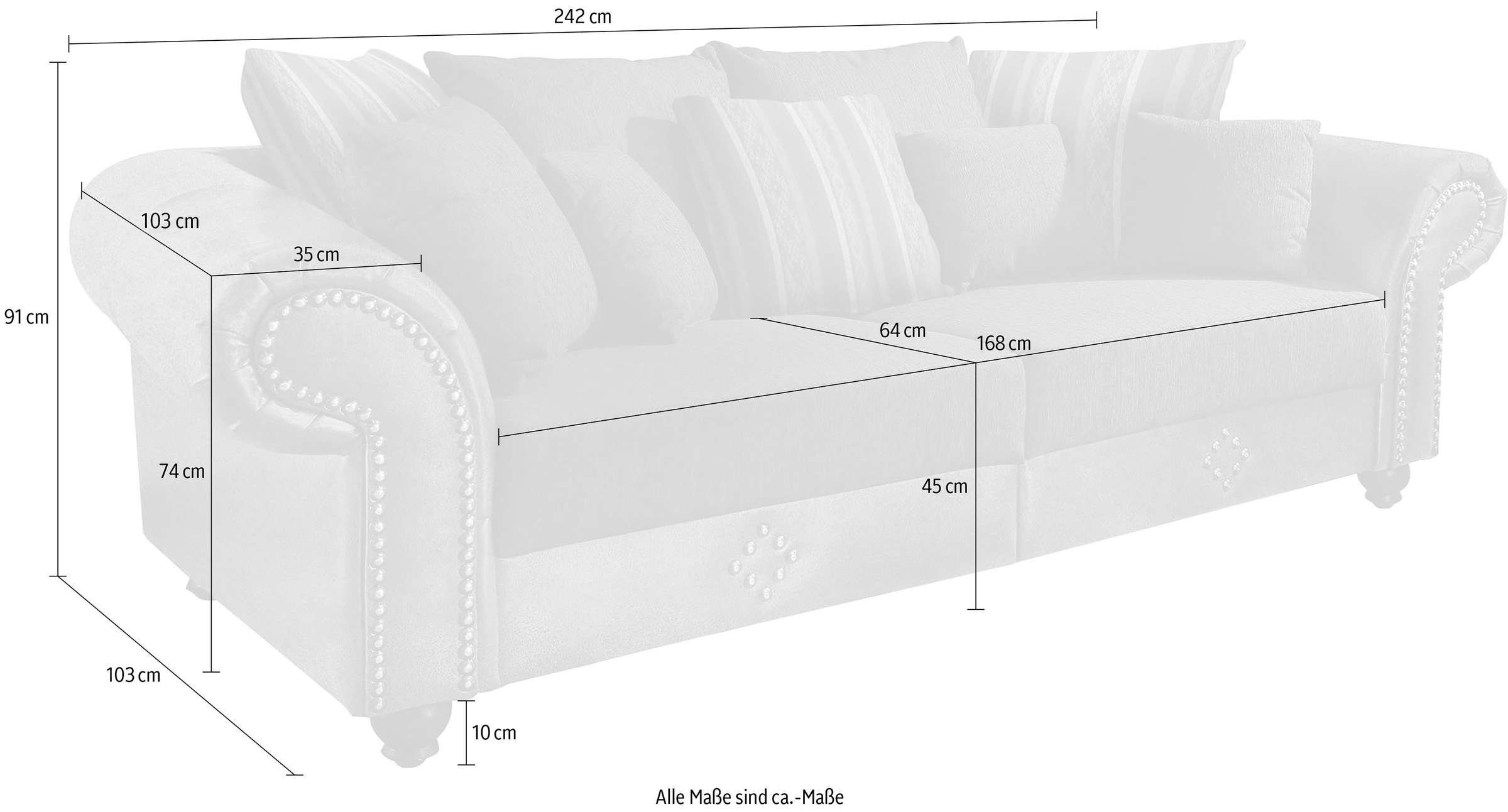 Home affaire Big-Sofa »King George«
