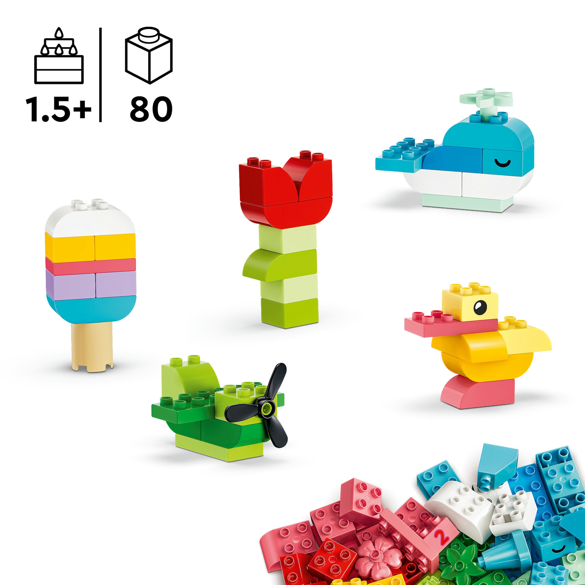 LEGO® Konstruktionsspielsteine »Bunte Kreativbox (10479), LEGO DUPLO Classic« Made in Europe