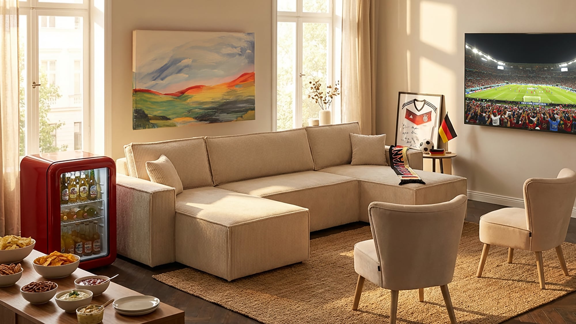 OTTO home Wohnlandschaft »CASSI L-Form, 311cm - OTTO. Verlässliche Qualität.« Schlaffunktion (133/270), Bettkasten, Cord, Unser Tiefpreis