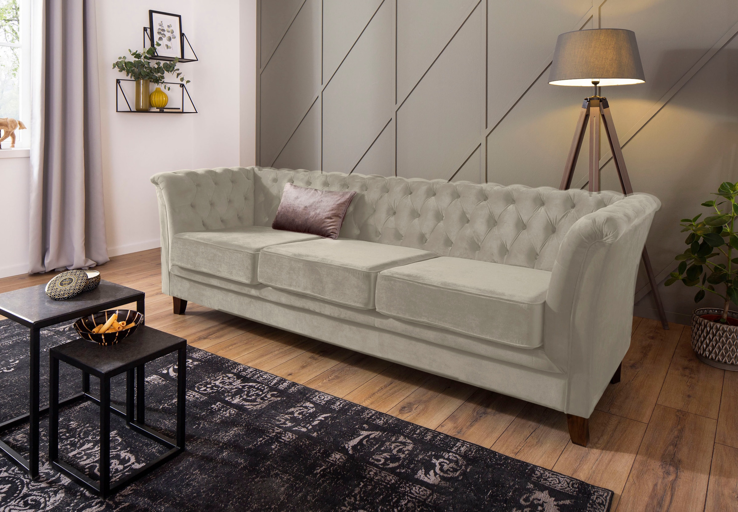 Home affaire Chesterfield-Sofa »Dover«, aufwändige Knopfheftung in Chesterfield-Optik