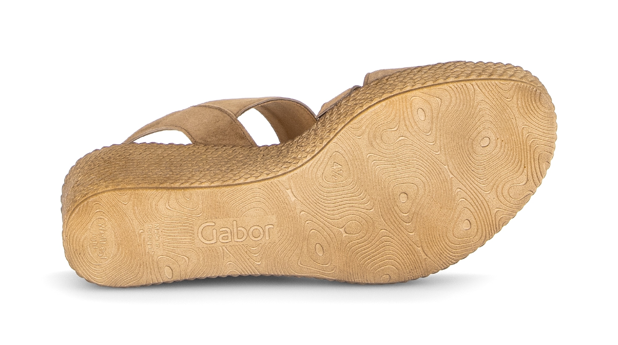 Gabor Keilsandalette  , Sommerschuh, Riemchensandale mit auffälliger Zierschnalle