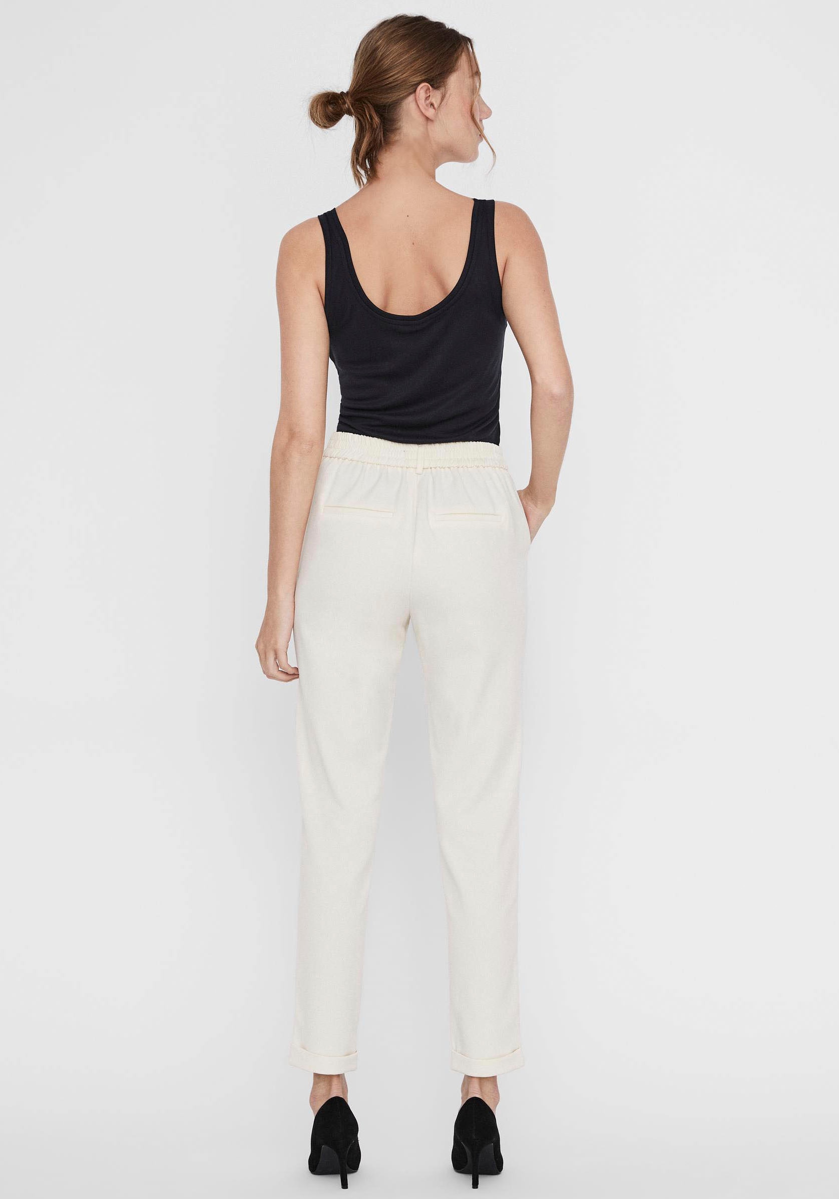 Vero Moda Anzughose »VMMAYA MR LOOSE SOLID PANT NOOS«, knöchelfreie Form mit Saumaufschlag