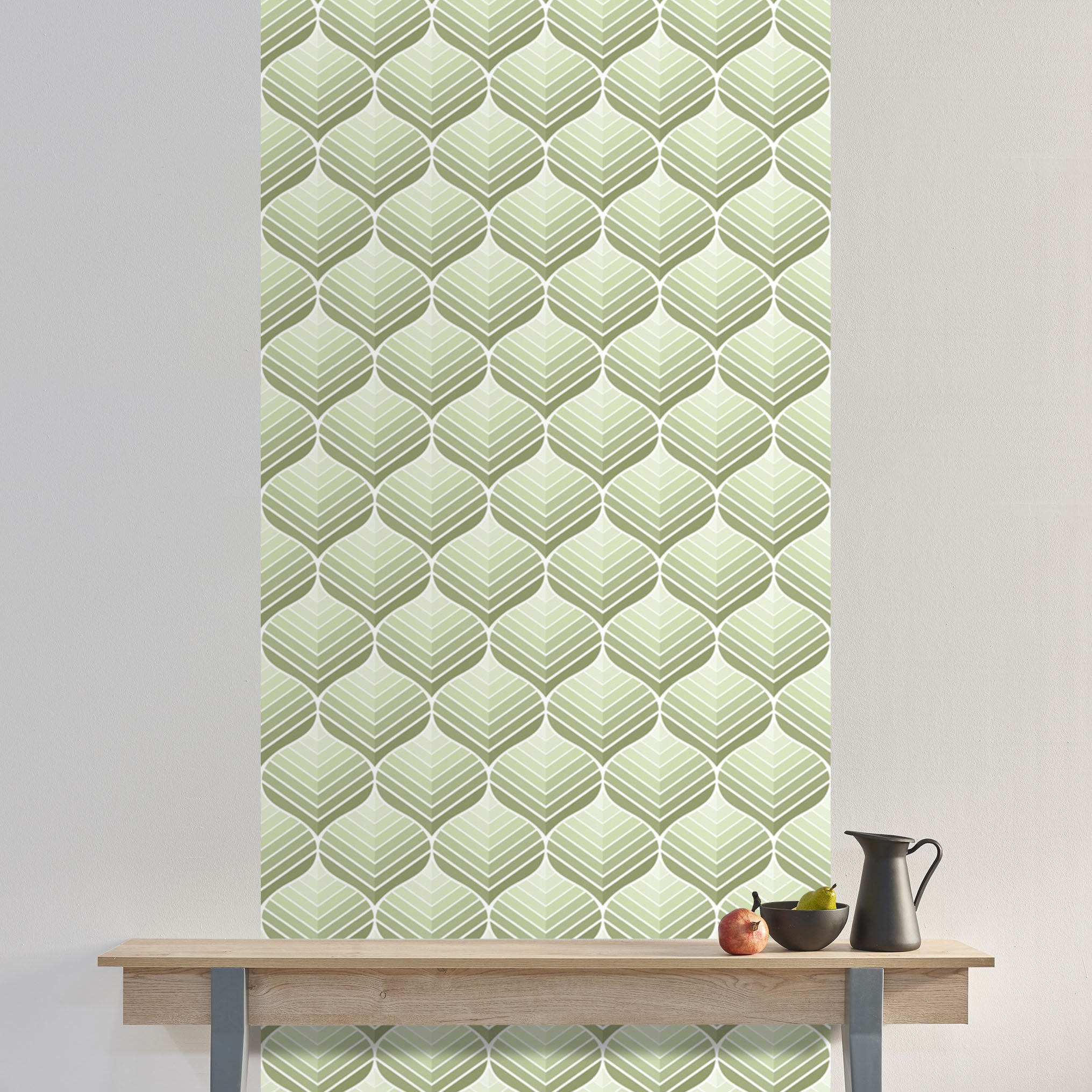 queence Vinyltapete »Dokas«, gemustert-Farbverlauf-bedruckt-abstrakt, 90x250cm, selbstklebend, kinderleichte Anbringung, Sticker