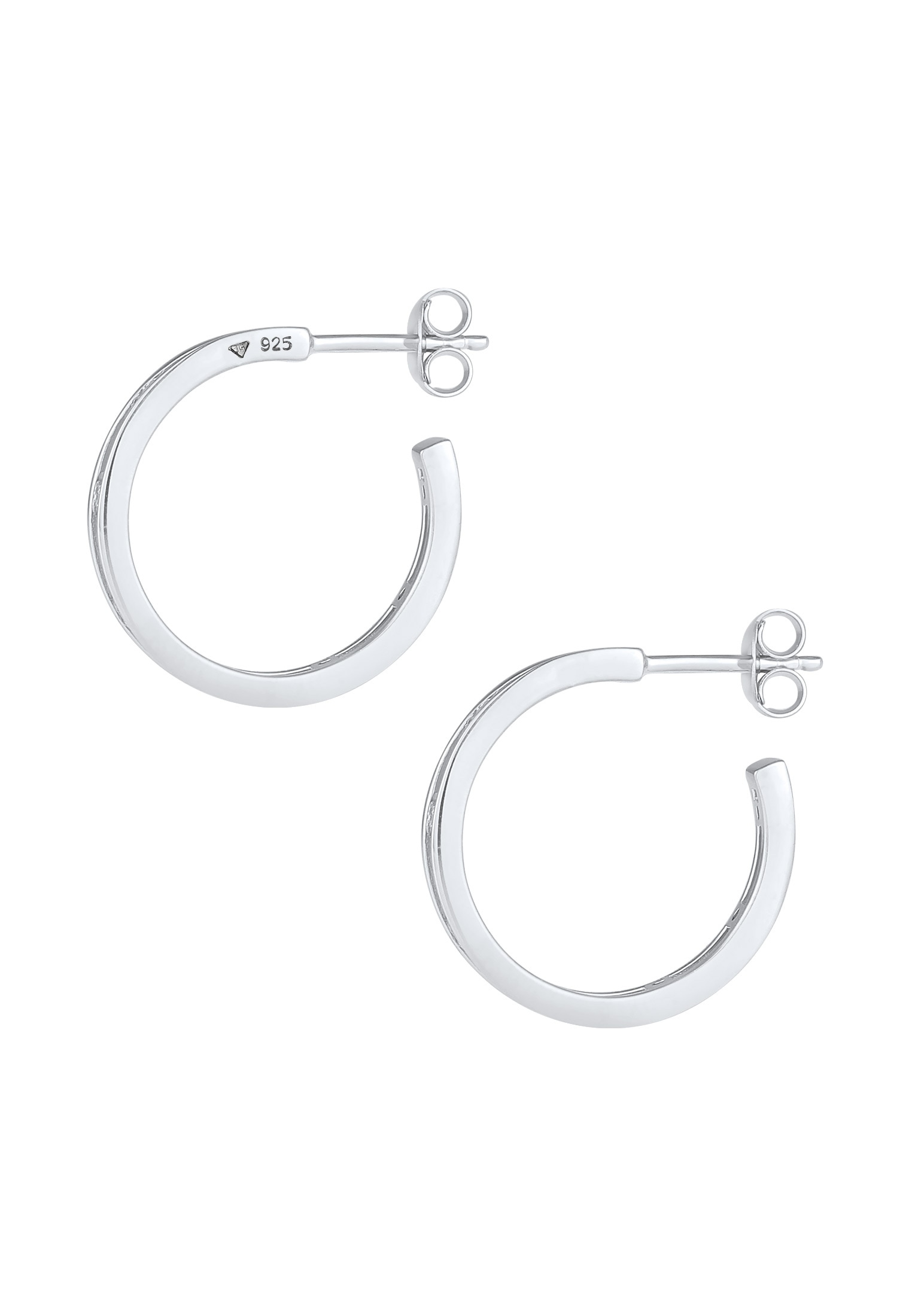 Elli Paar Ohrstecker »Ohrringe Creolen Stecker Zirkonia Viereck 925 Silber«
