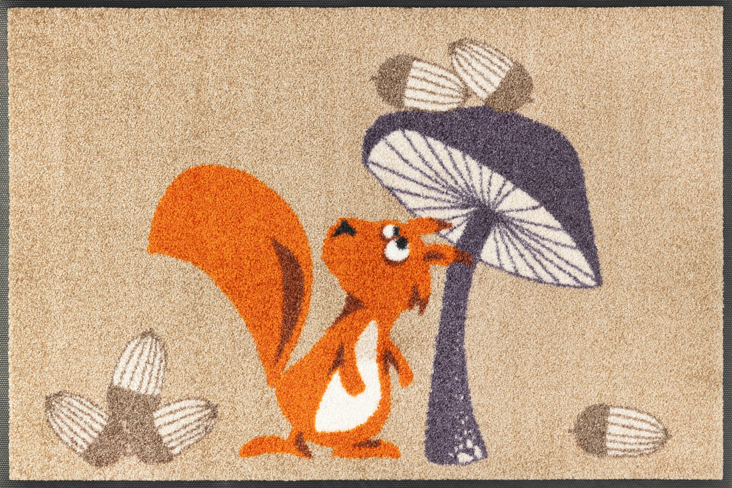 Eichhörnchen, im Fußmatte Motiv rutschhemmend, »Eichhörnchen Online Shop Herbst wash+dry by Schmutzfangmatte, OTTO rechteckig, Odette«, Kleen-Tex waschbar