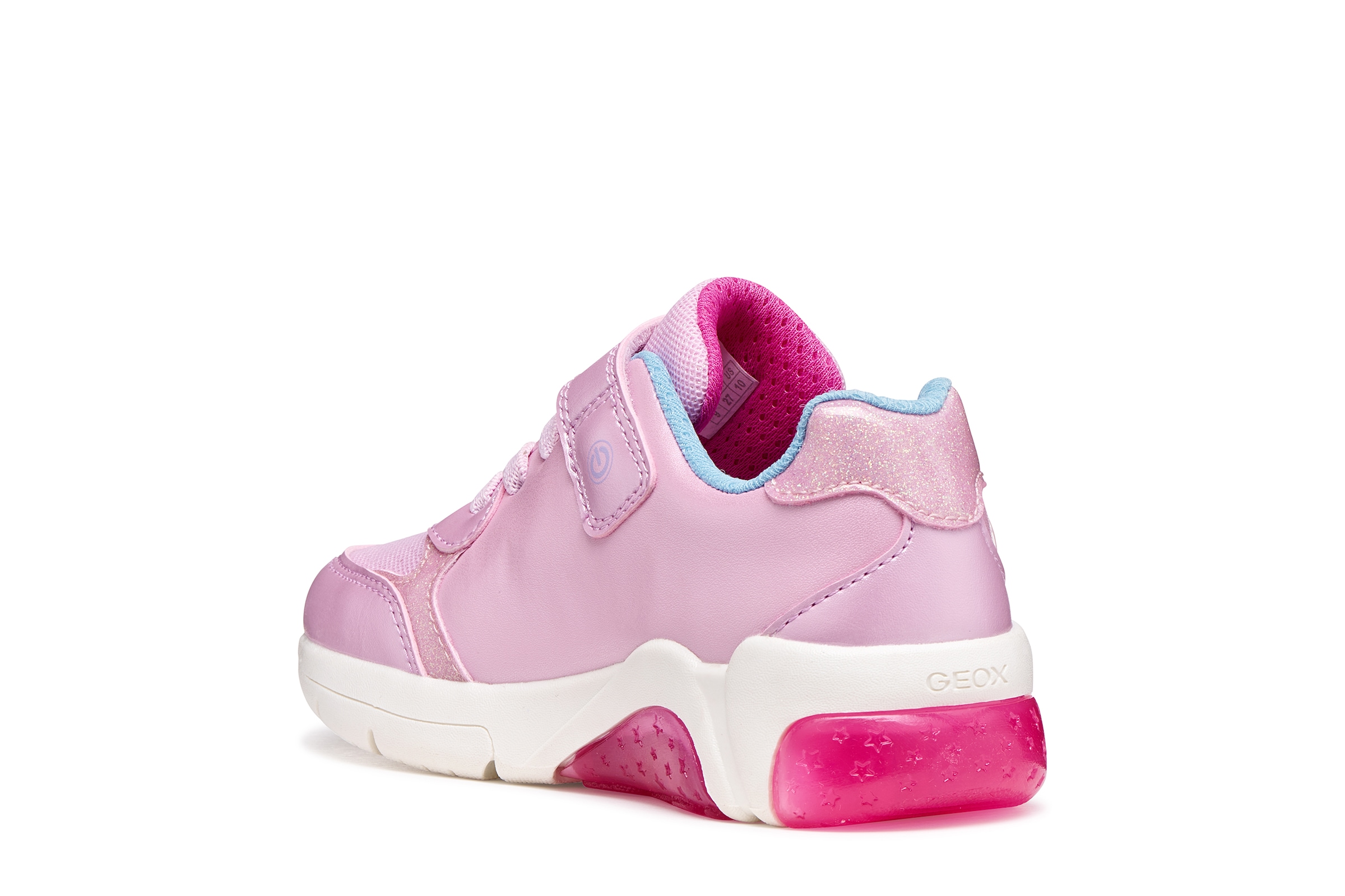 Geox Sneaker »J FADINLIGHT GIRL«  Klettschuh mit toller Blinkfunktion, Größenschablone zum Download