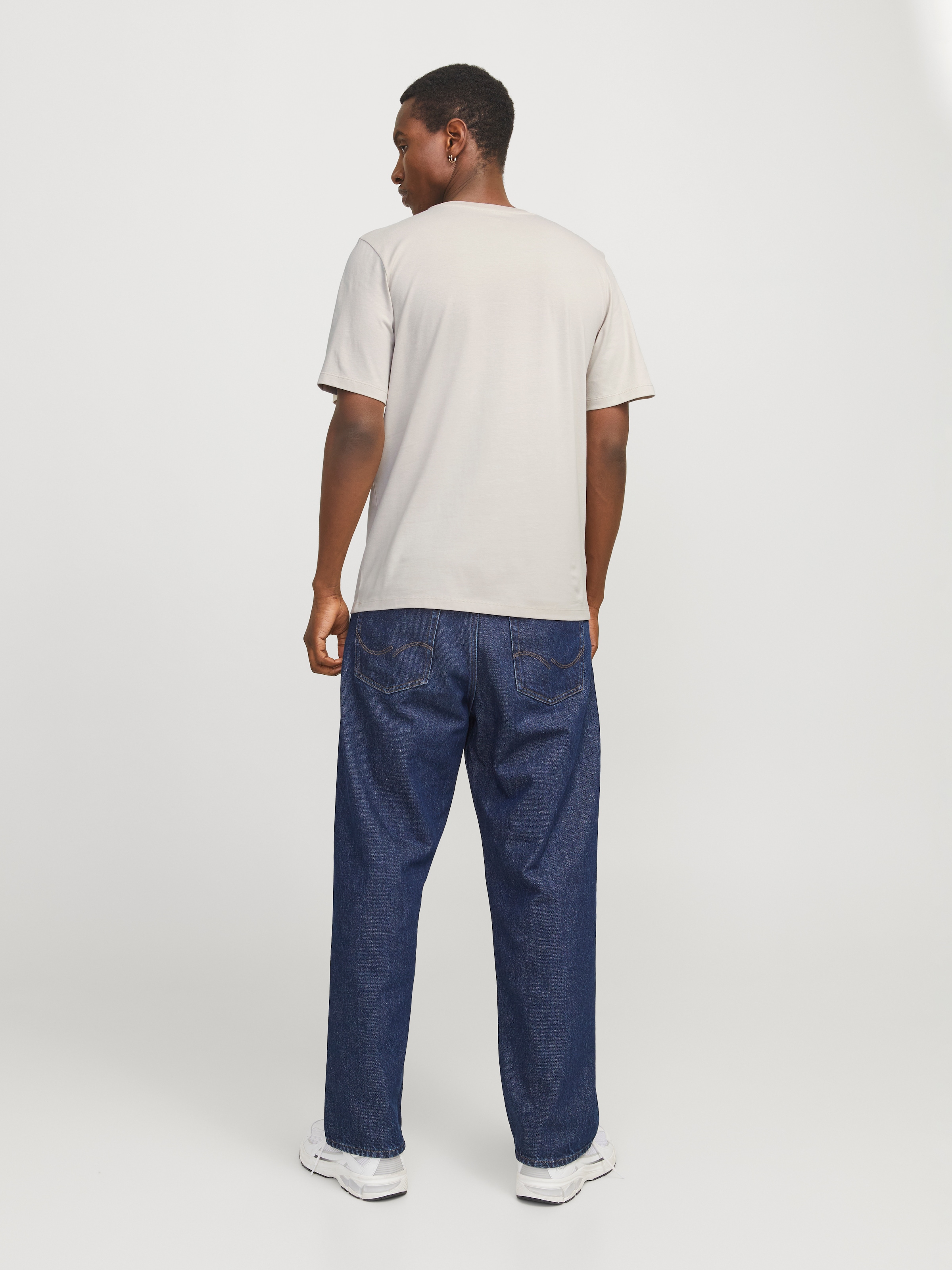 Jack & Jones Rundhalsshirt »JJELOGO TEE SS O-NECK 2 COL SS25 SN«, mit Logo Print