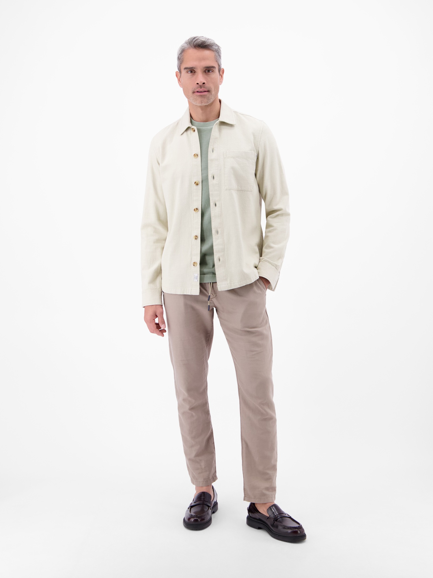 LERROS T-Shirt »T-Shirt mit O-Neck und Brusttasche«