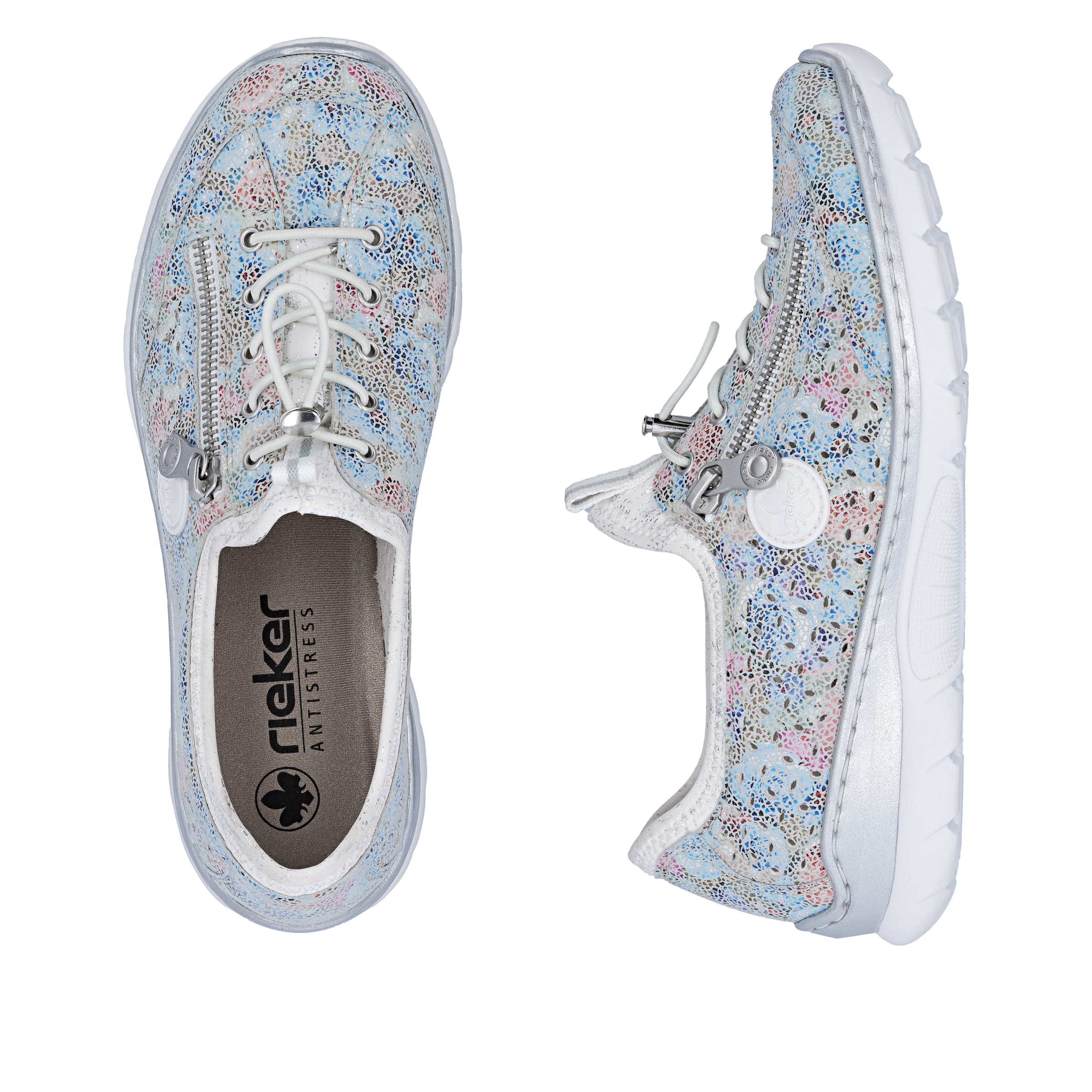 Rieker Slip-On Sneaker  Schlupfschuh, Freizeitsneaker, Halbschuh mit MemoSoft-Ausstattung