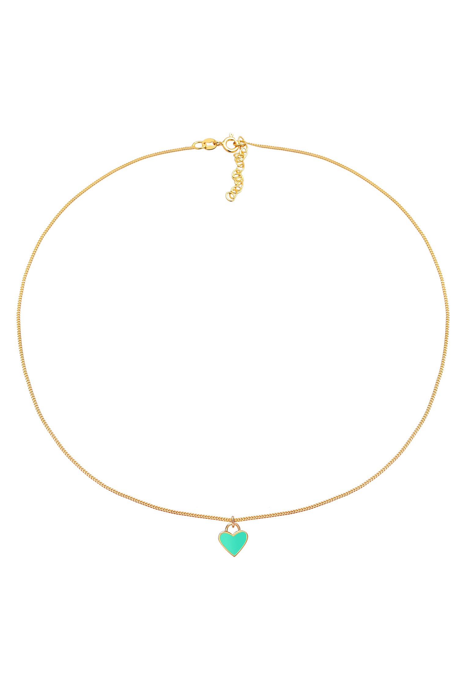 Elli Choker »Halskette Choker Herz Emaille schwarz 925 Silber«
