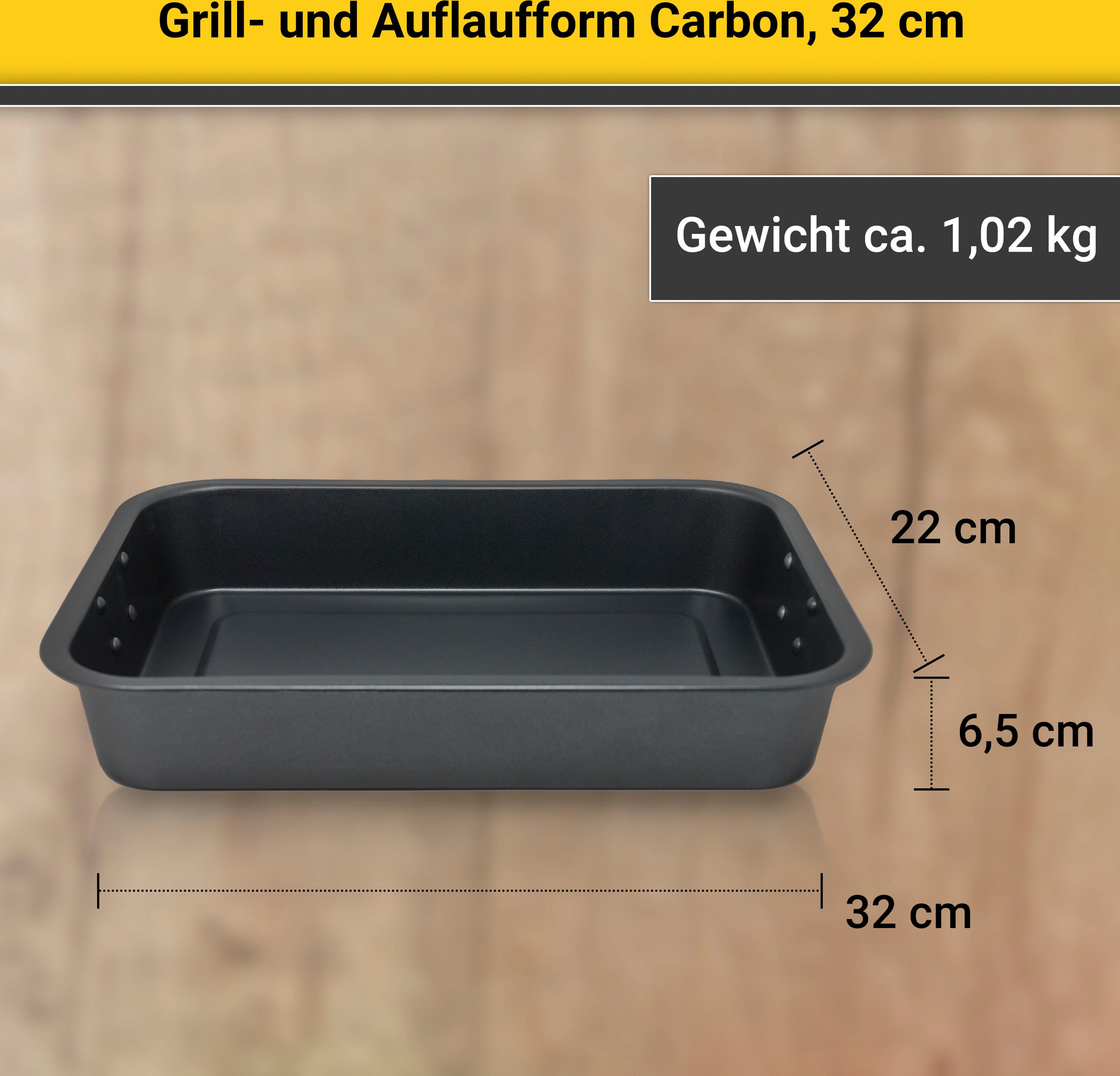 Krüger Auflaufform »Paris«, Stahl, 4,5 Liter