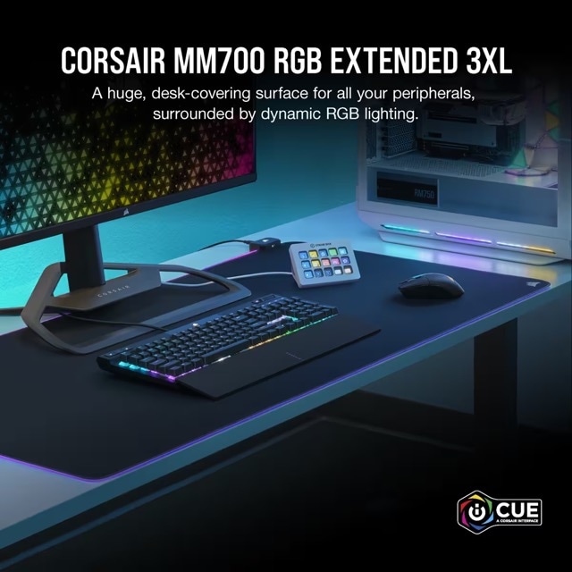Corsair Gaming Mauspad »MM700 RGB Extended 3XL Gaming-Mauspad«, DREI-Zonen-RGB-Beleuchtung