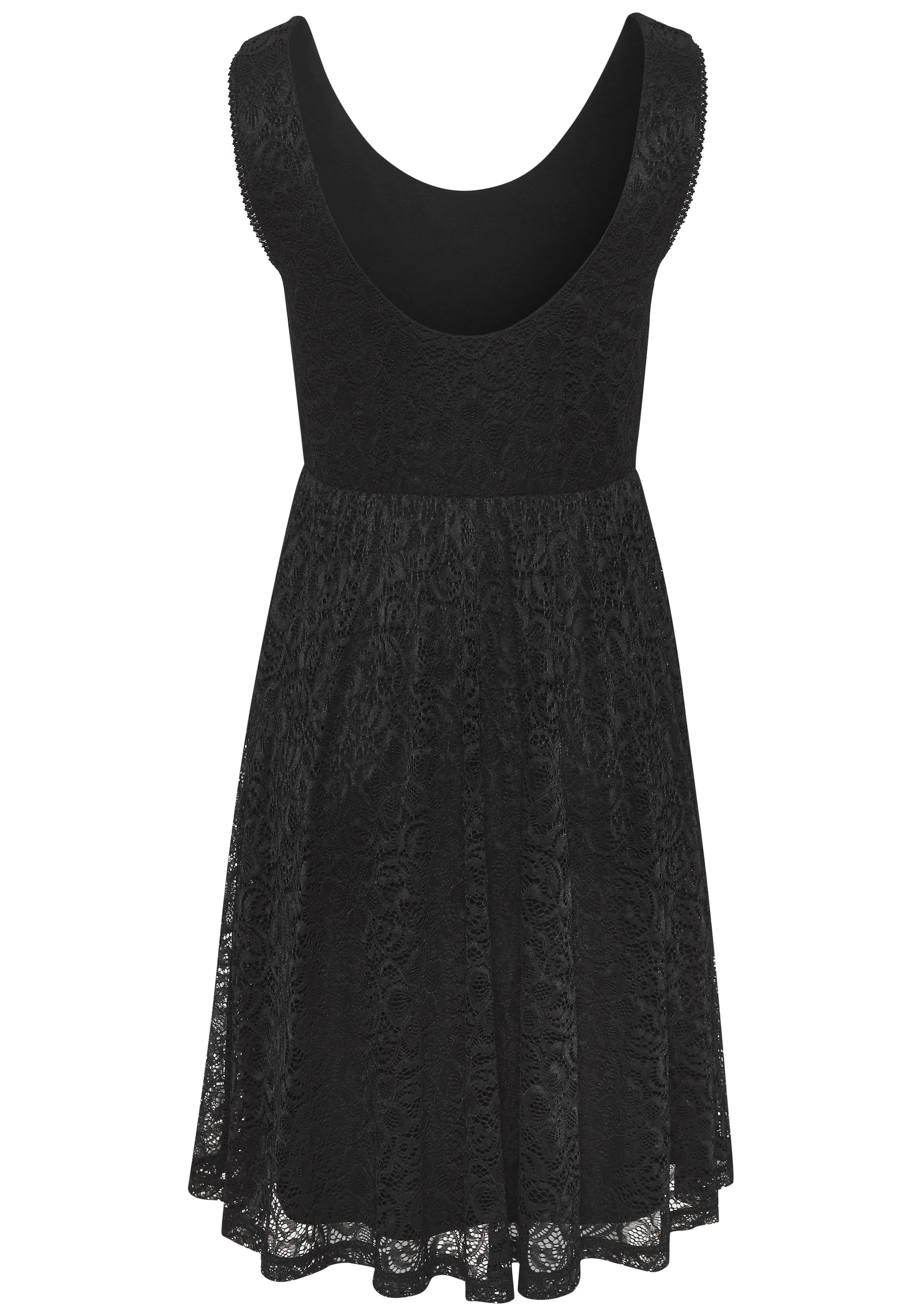 LASCANA Spitzenkleid, mit breiten Trägern, festlich