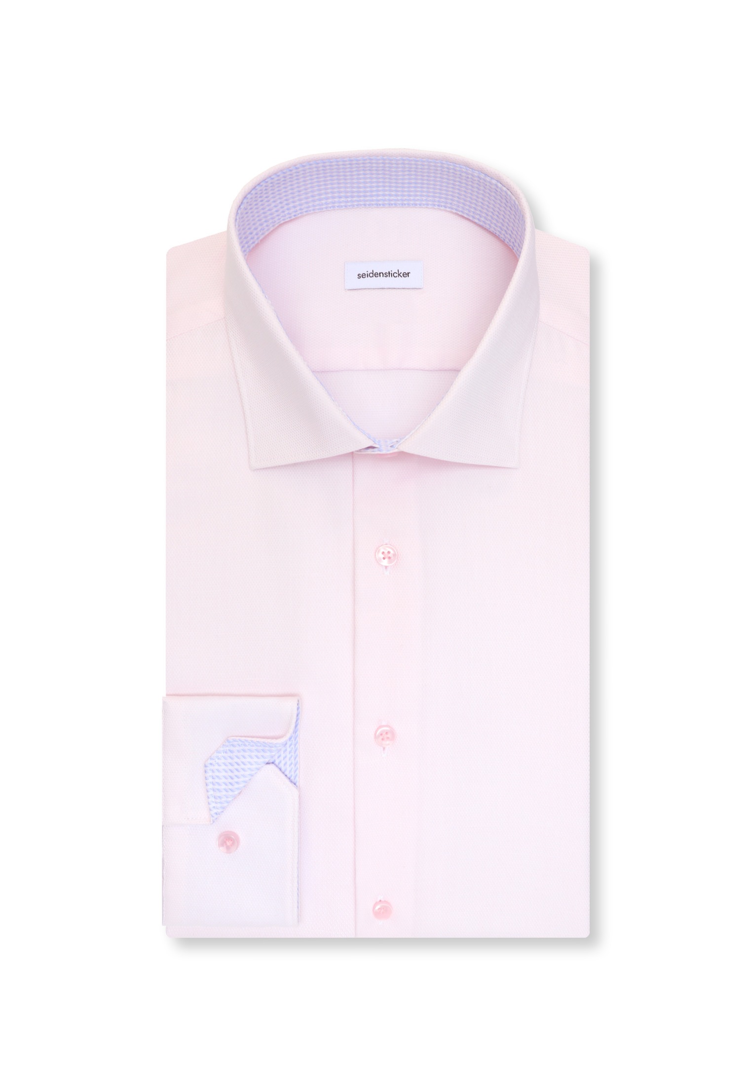 seidensticker Businesshemd »Schwarze Rose« Shaped 1/1 Extra lang Kentkragen Struktur