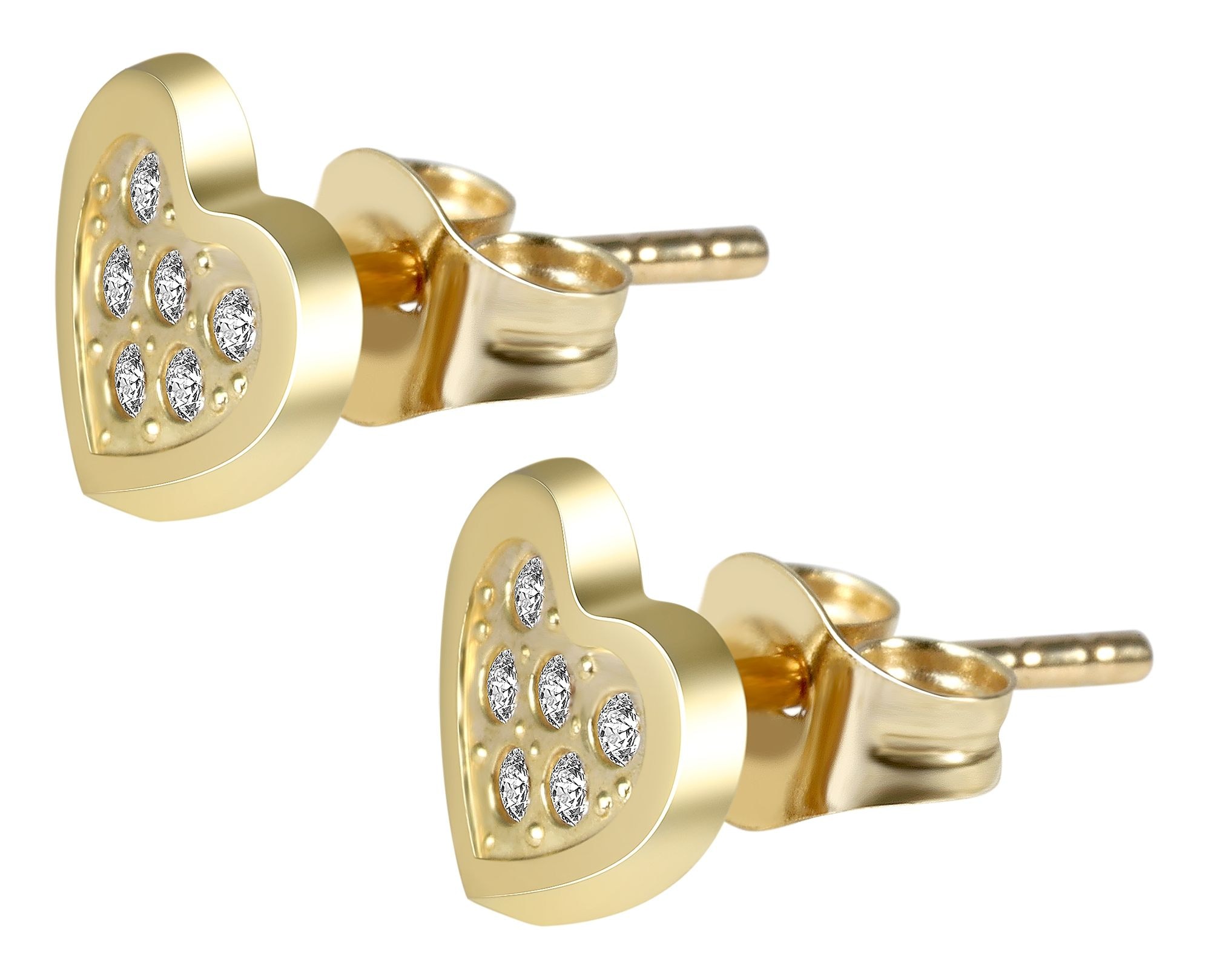 Adelia´s Paar Ohrstecker »Damen Ohrringe ¿ Ohrstecker aus 333 Gold mit Zirkonia«