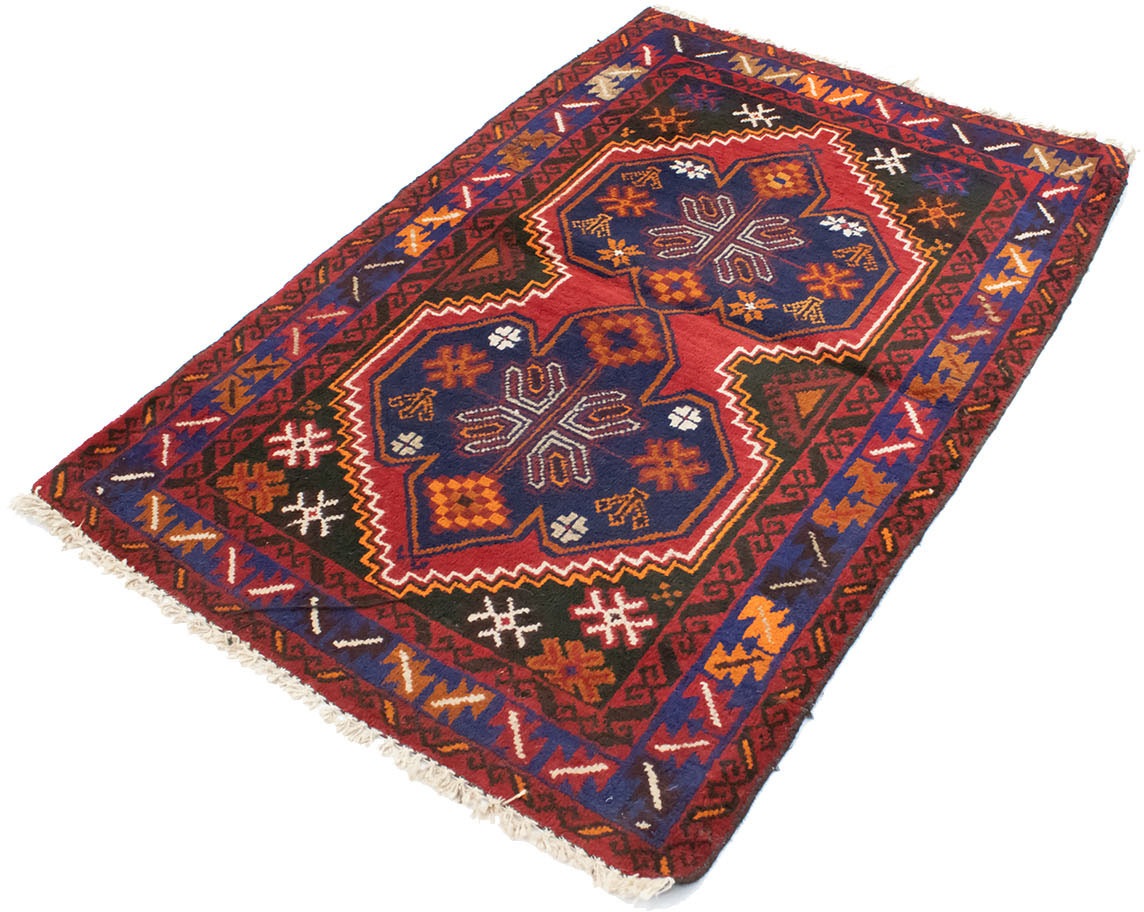 morgenland Wollteppich »Belutsch Teppich handgeknüpft rechteckig, handgeknüpft online rot«, bei OTTO