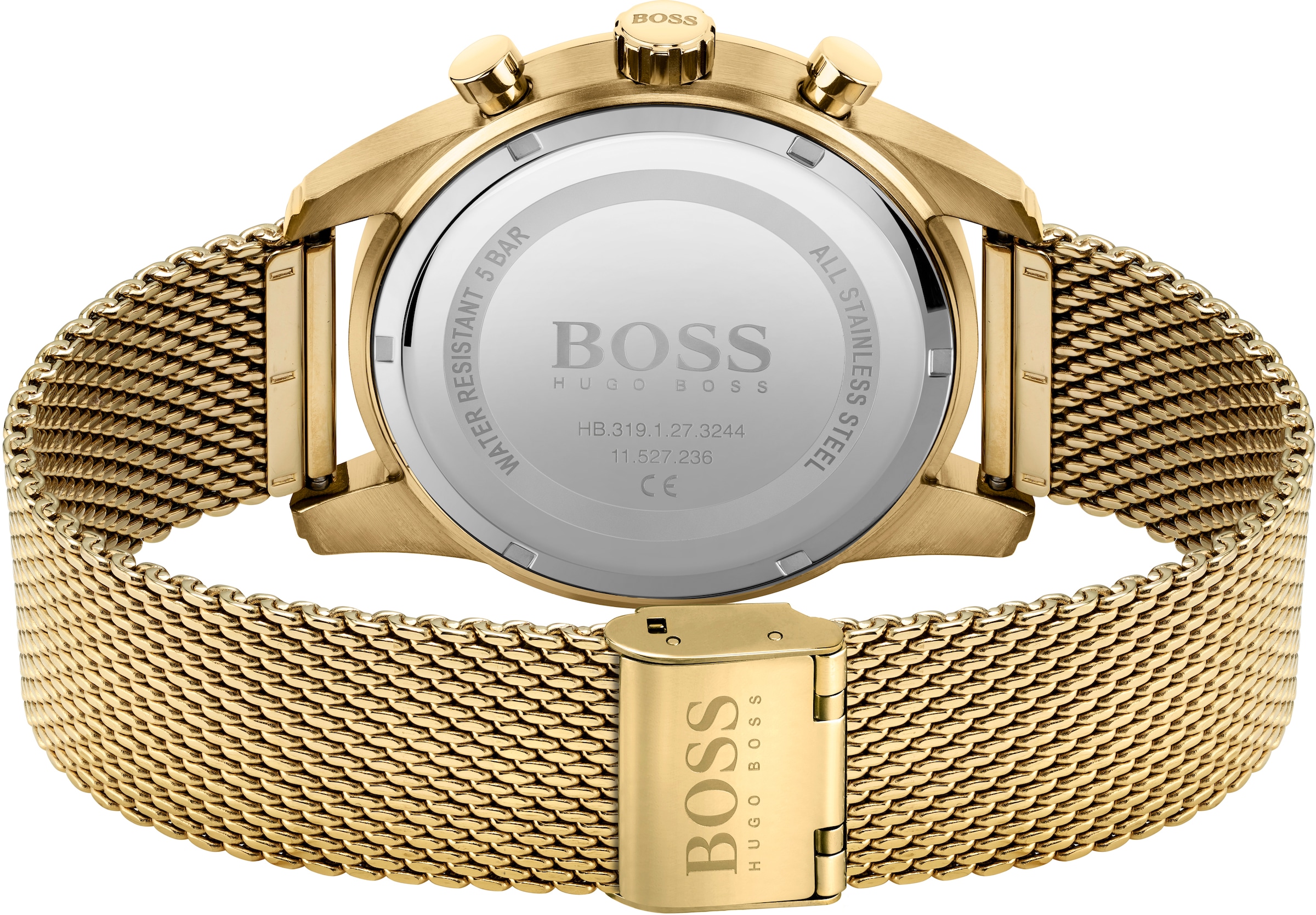 BOSS Chronograph »SKYMASTER«, Quarzuhr, Herrenuhr, Armbanduhr, Stoppfunktion, Edelstahlarmband