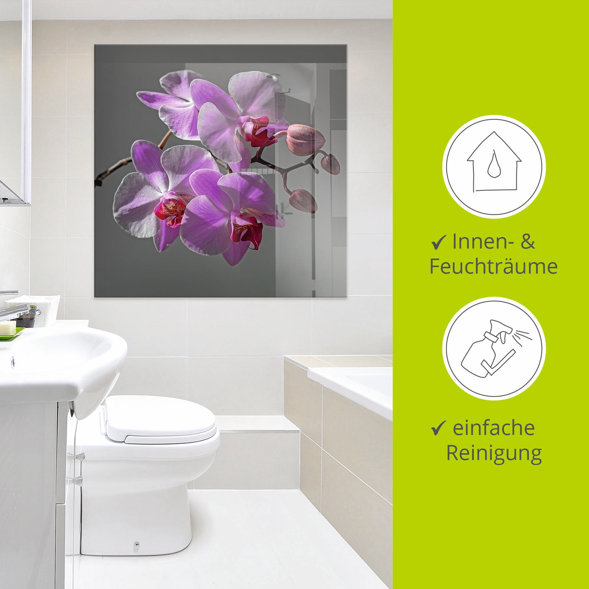 Artland Glasbild »Orchideentraum«, Blumen, (1 St.), in verschiedenen Größen