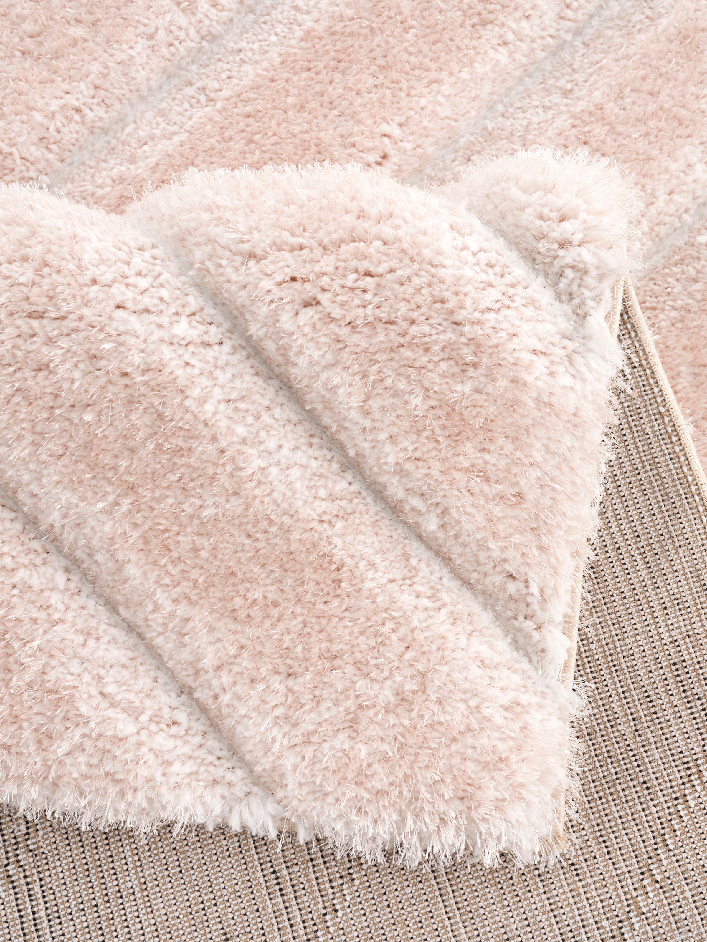 andas Hochflor-Teppich »Fiori«, rechteckig, Pastellfarben, mit handgearbeitetem Konturenschnitt, Teppich,Hochlor