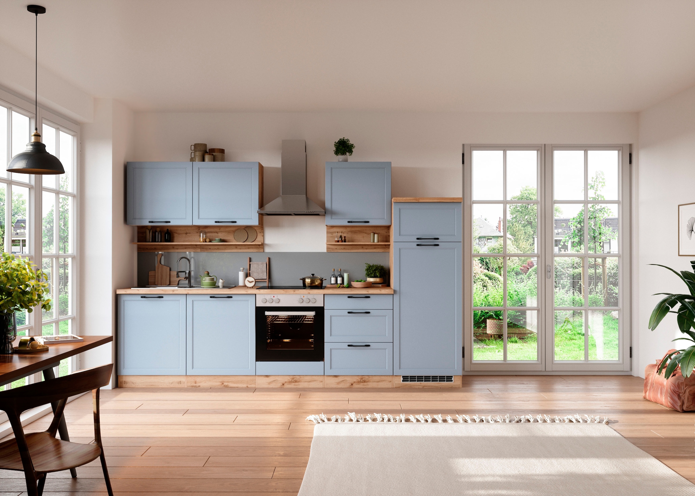 KOCHSTATION Küchenzeile »KS-Lana« 300 cm breit, wahlweise mit oder ohne E-Geräte