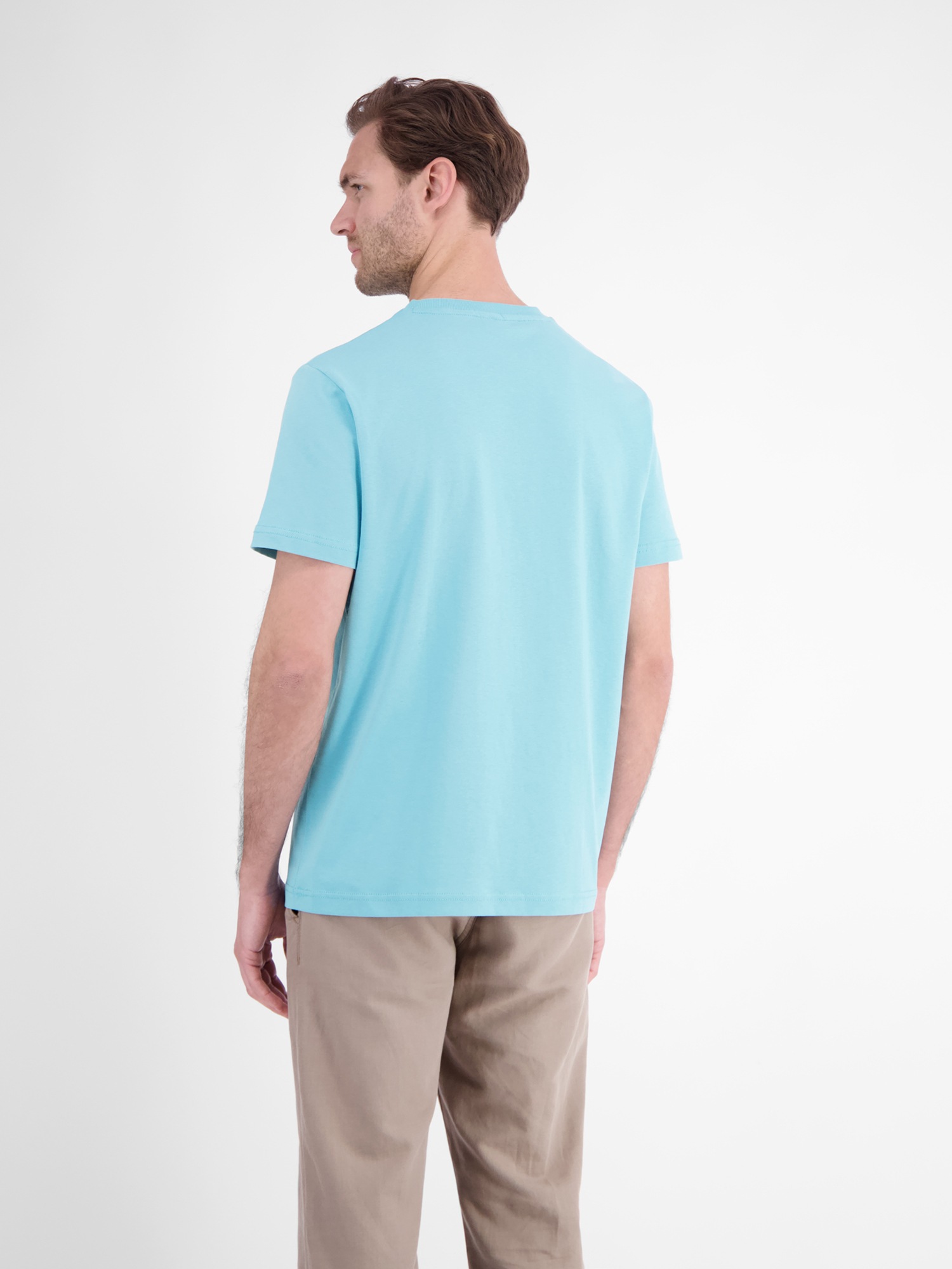 LERROS T-Shirt »T-Shirt mit O-Neck aus softer Baumwolle mit Summervibe-Print«