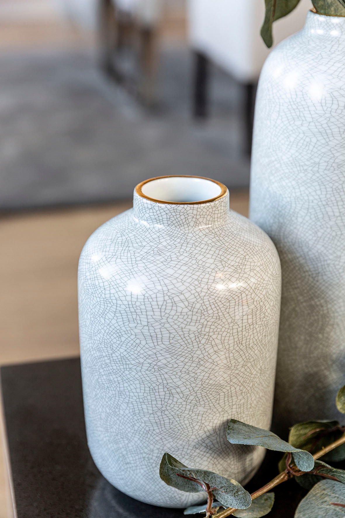 Fink Tischvase »ROY« Handarbeit, mit handbemaltem goldfarbenen Rand