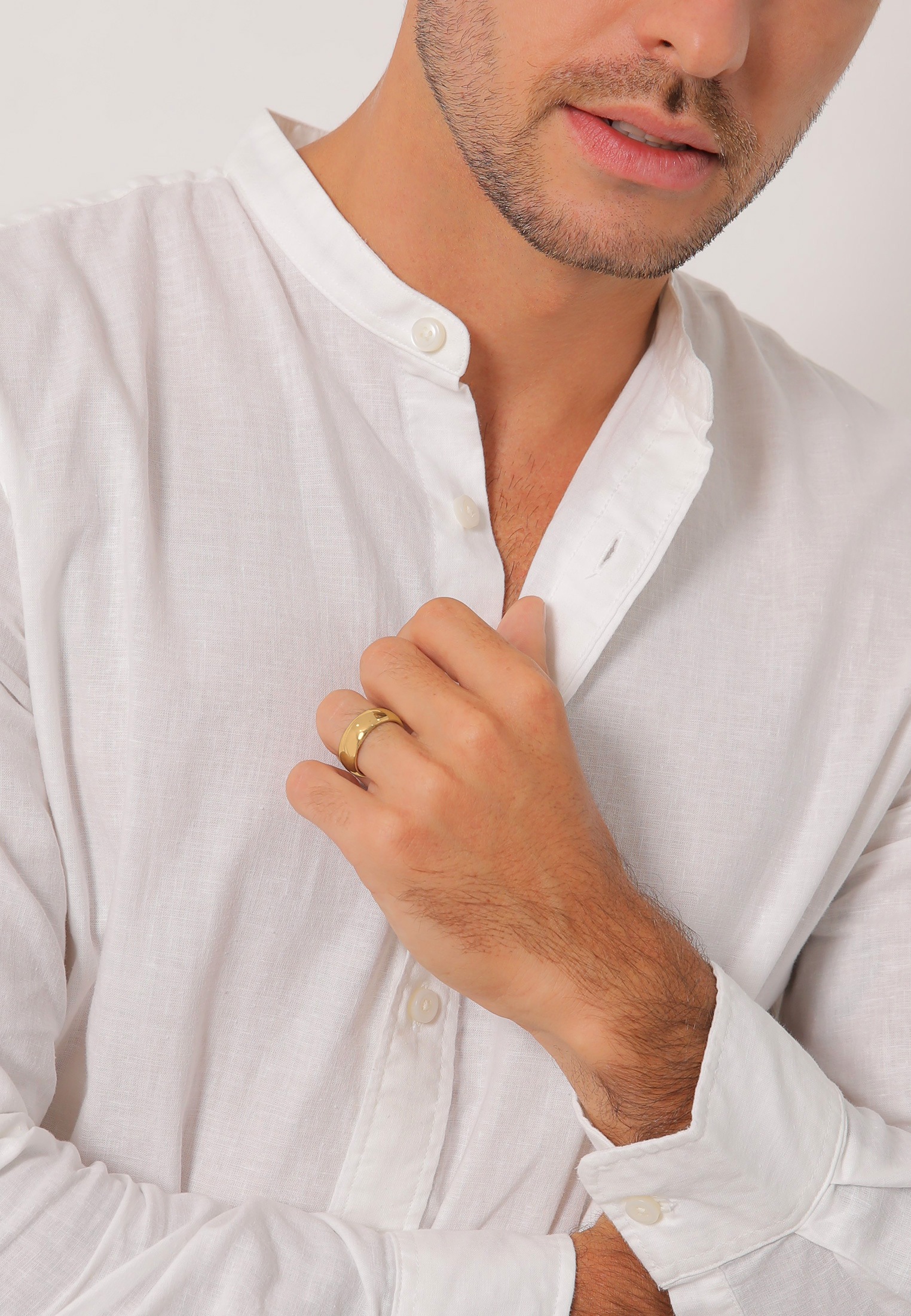Kuzzoi Fingerring »Ring Herren Bandring Basic Breit Klassik 925 Silber«