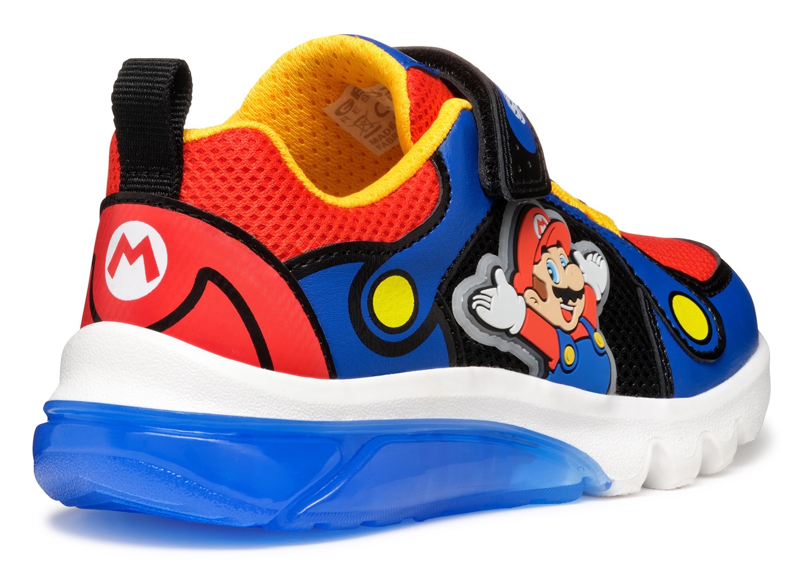 Geox Sneaker »J CIBERDRON BOY Blinkschuh«, Retro Sneaker, Blinkschuh mit Super Mario Motiv