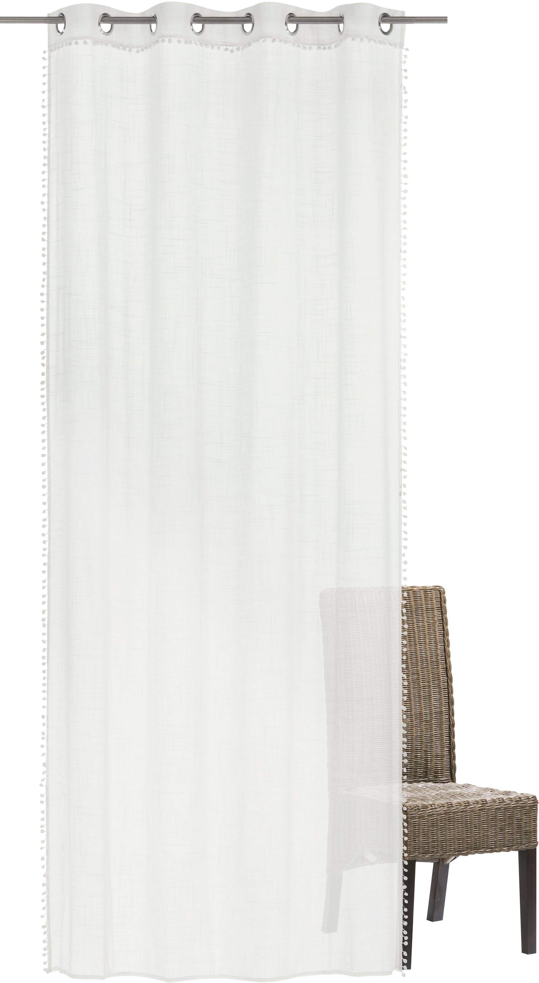 freundin Home Collection Gardine »Natural OTTO 00 offwhite«, Charme St.) (1 bei