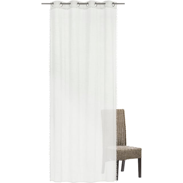 freundin Home Collection Gardine »Natural Charme 00 offwhite«, (1 St.) bei  OTTO