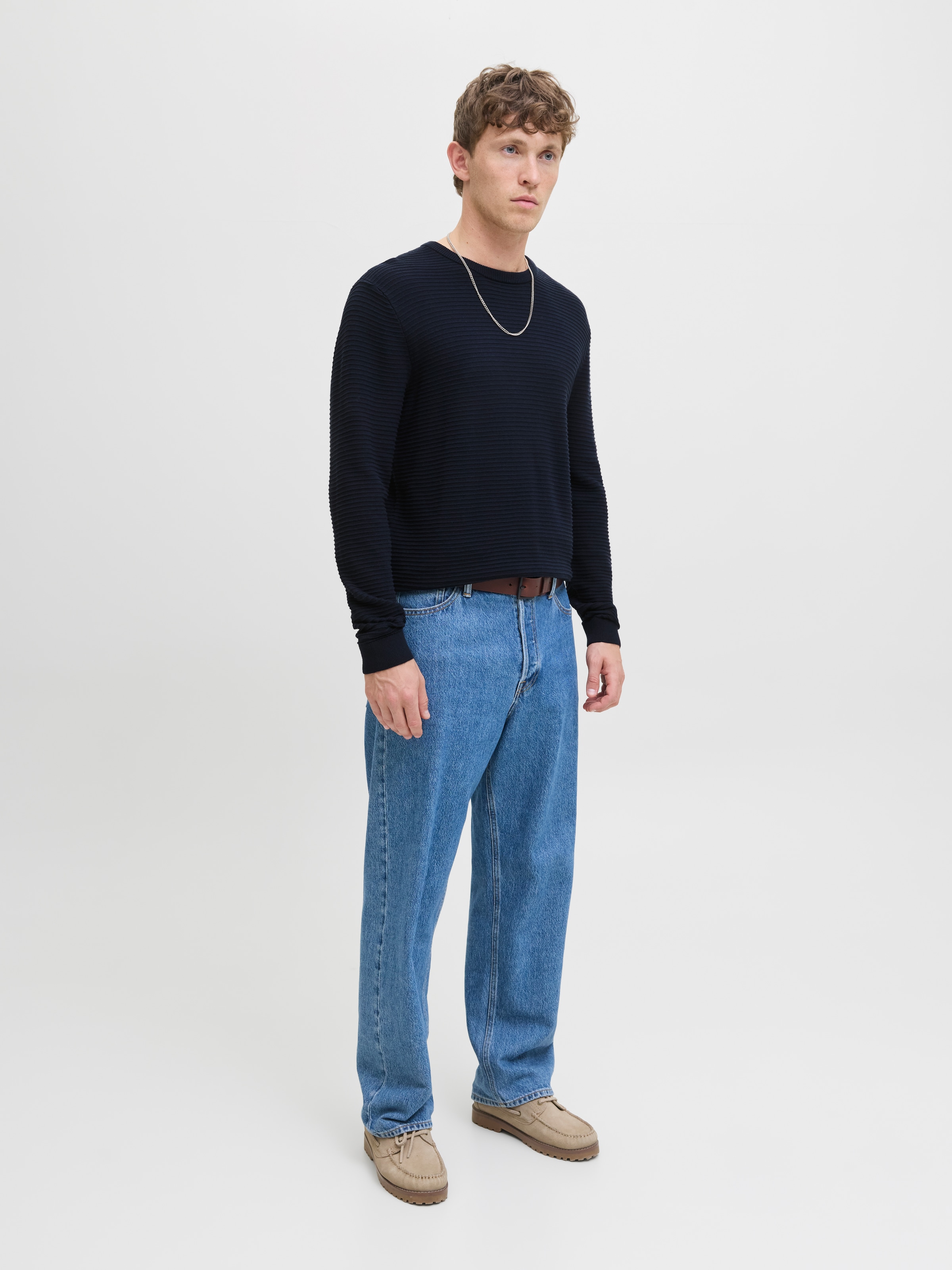 Jack & Jones Rundhalspullover »JJOTTO KNIT CREW NECK AW25«
