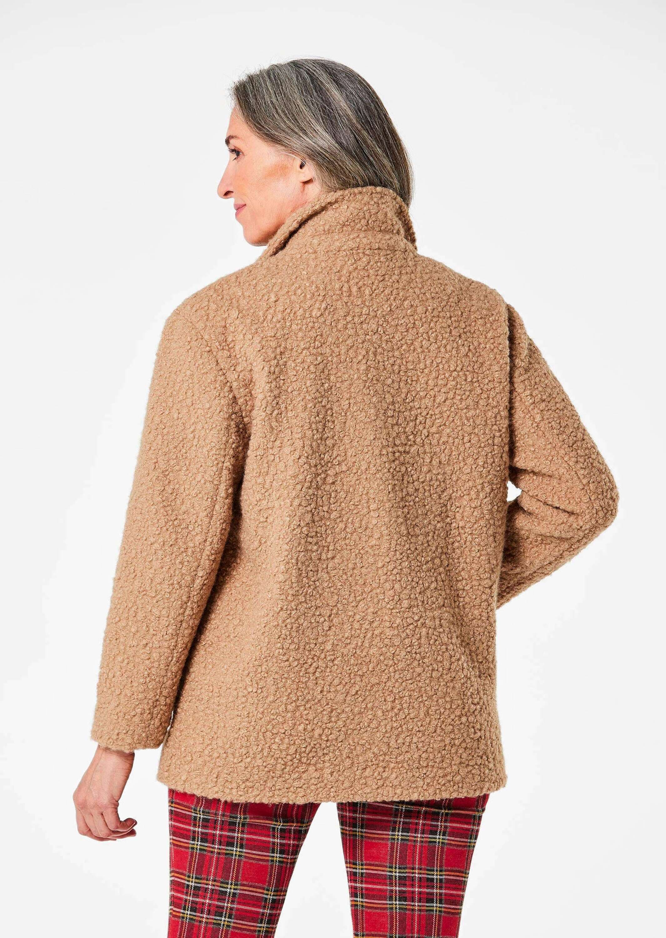 GOLDNER Blouson »Kurzgröße Teddy Jacke mit Stehkragen«