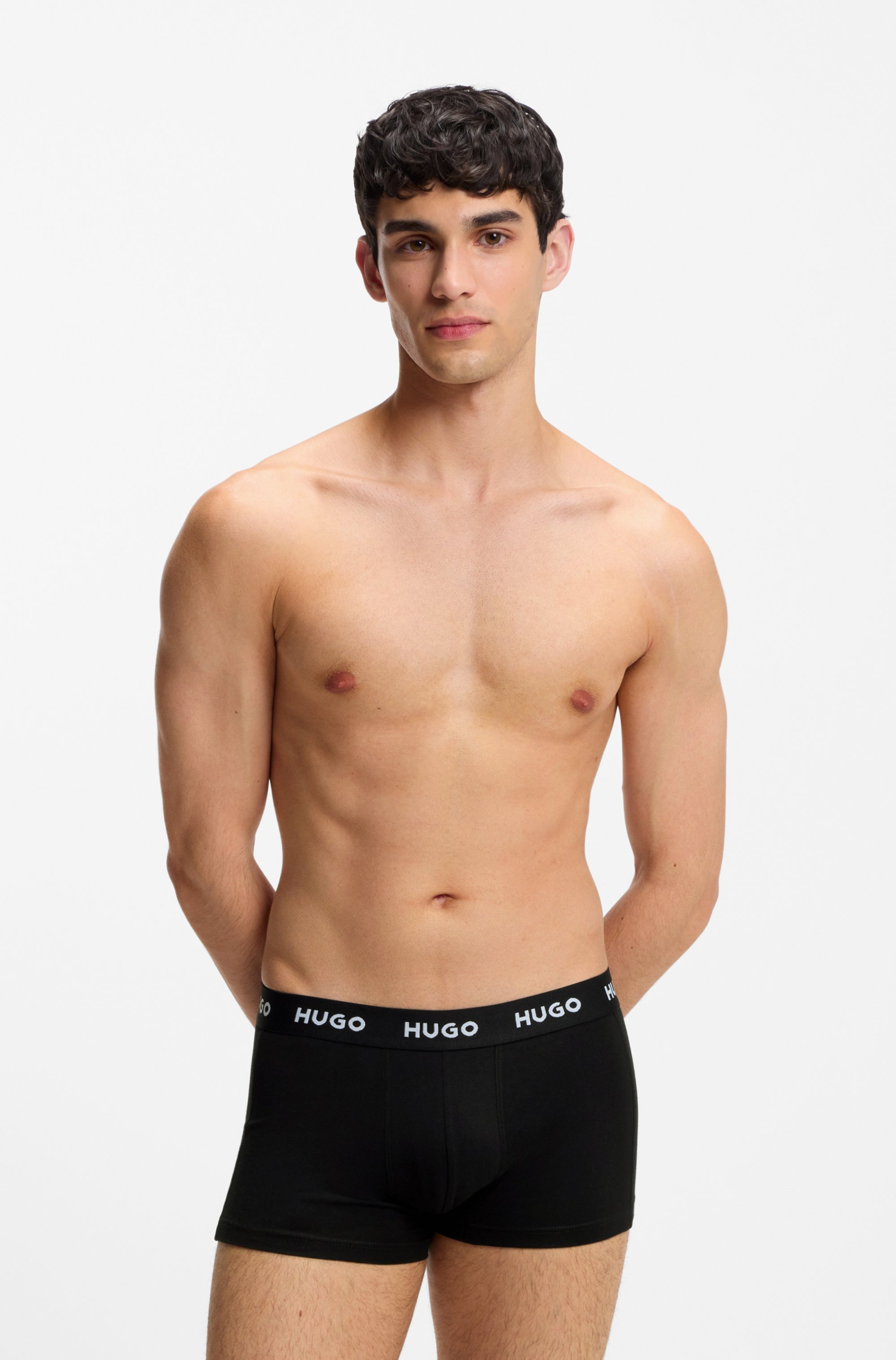 HUGO Underwear Trunk »TRUNK TRIPLET DESIGN« Packung, 3 Stk. mit Logobund